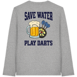 Darts-Langarmshirt Motiv "Save Water" (Druck hinten)