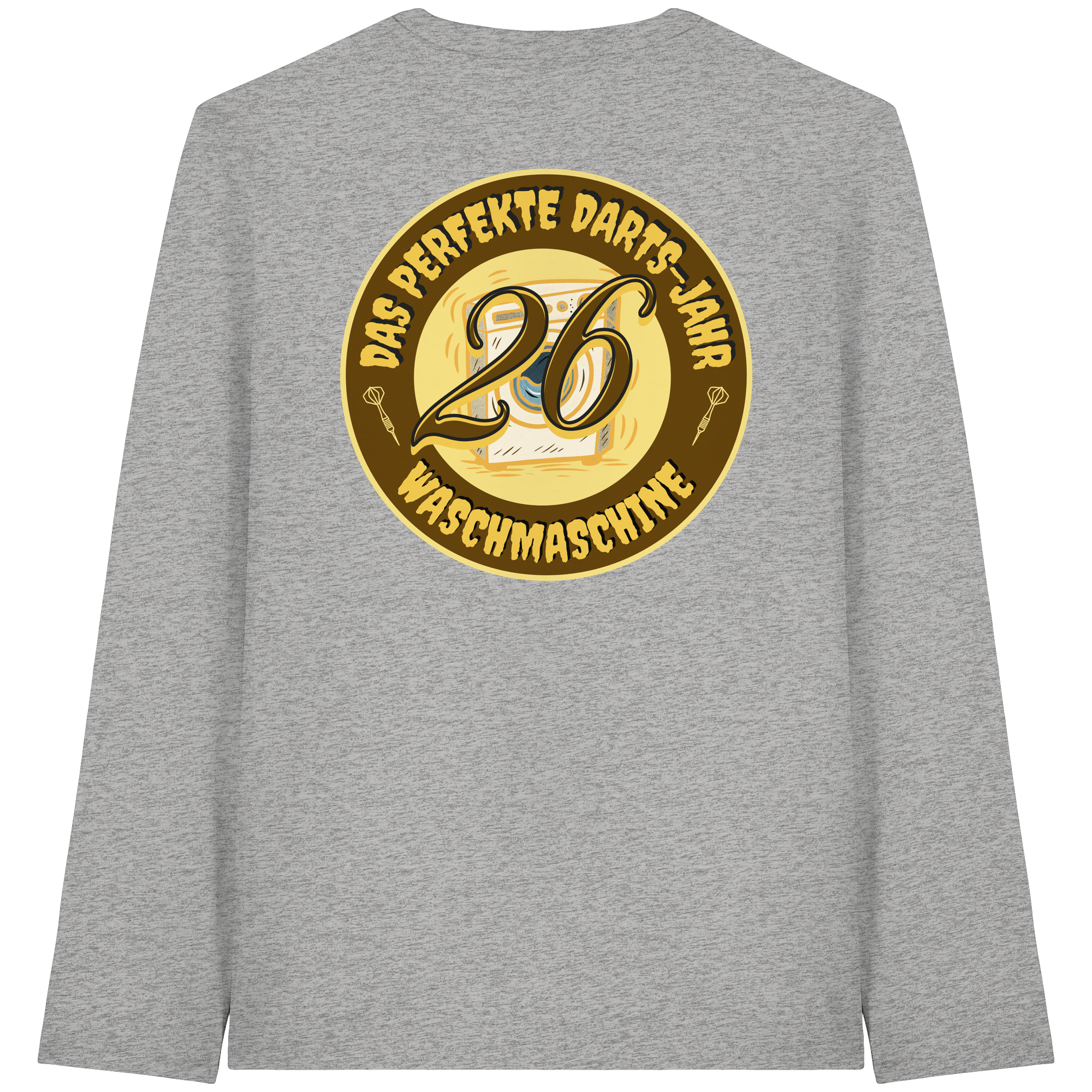 Darts-Longsleeve Motiv "Perfektes Dartsjahr" (Druck hinten)