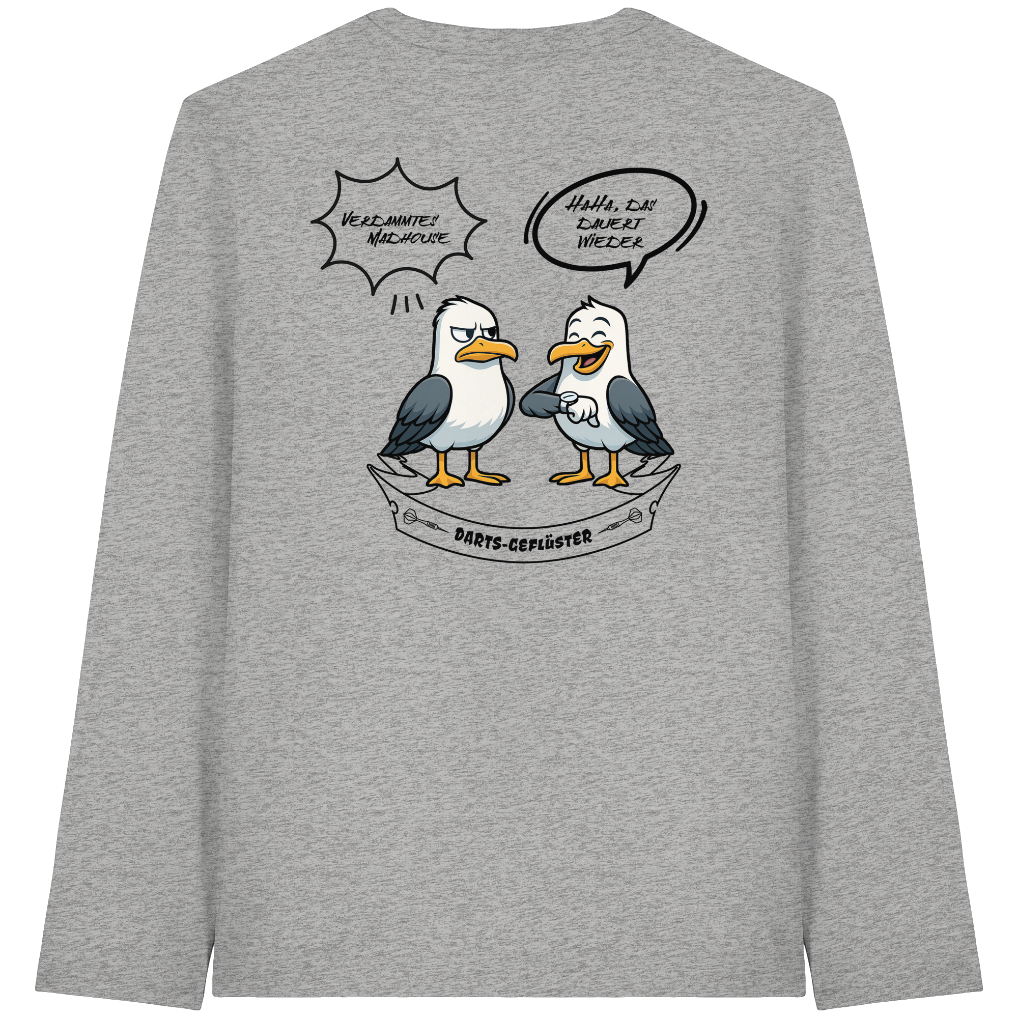 Darts-Langarmshirt Motiv "Madhouse" (Druck hinten)