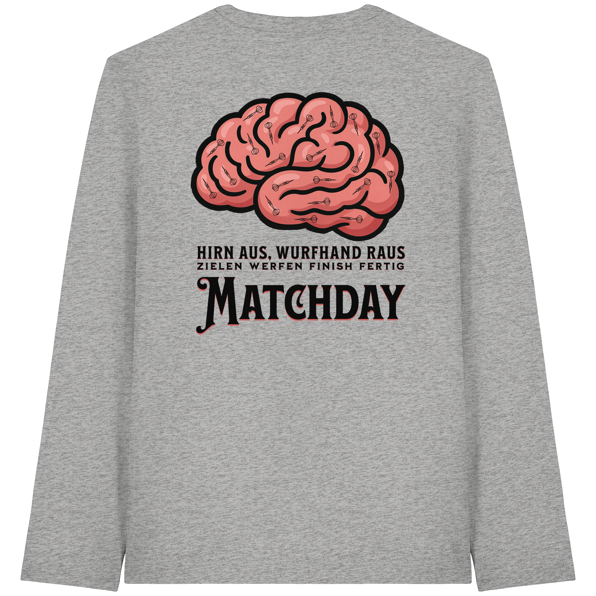 Darts-Longsleeve Motiv "Matchday" (Druck hinten)