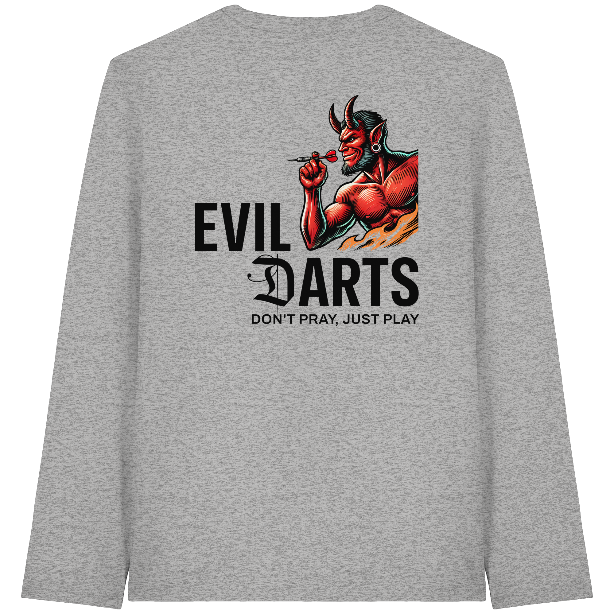 Darts-Longsleeve Motiv "Evil Darts" (Druck hinten)