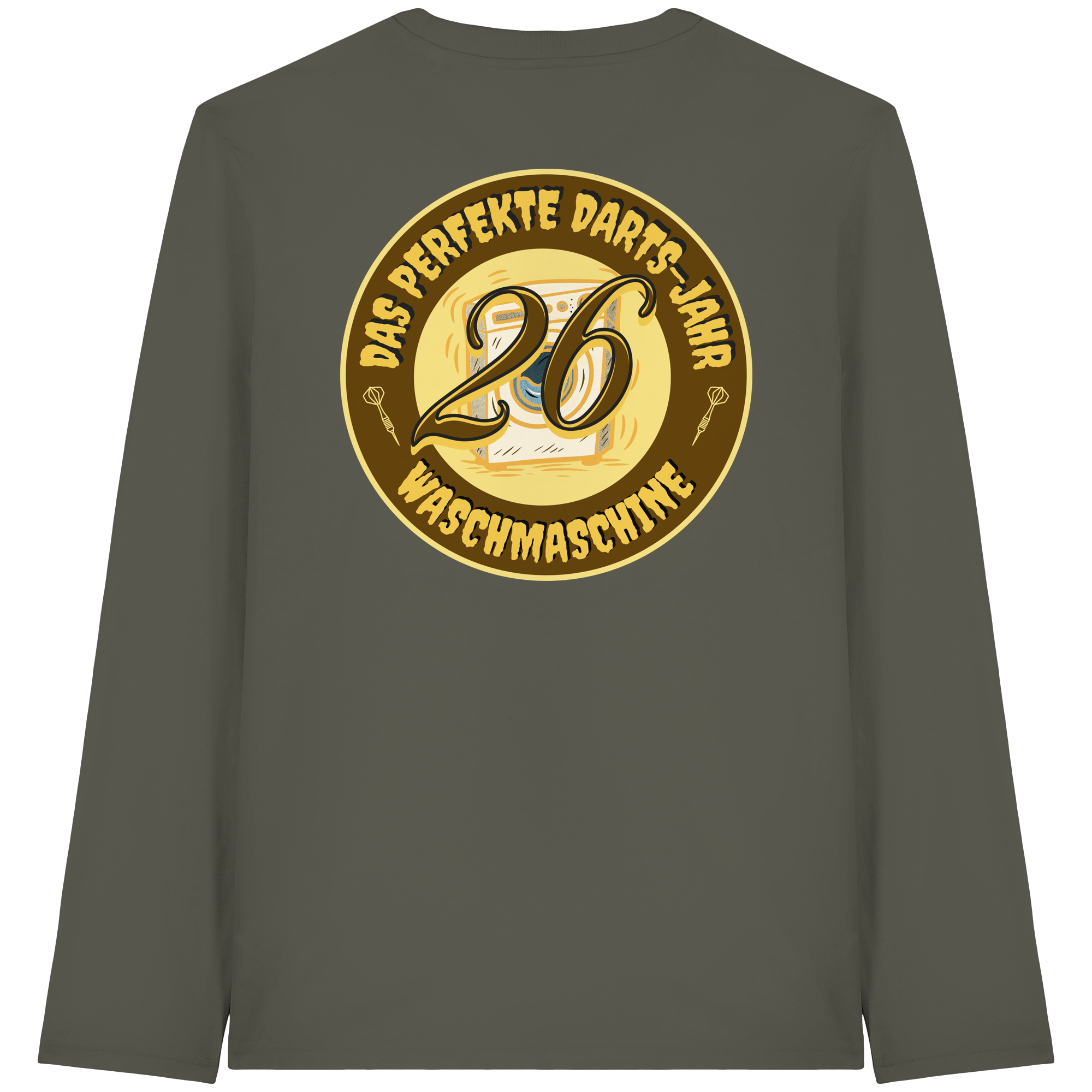 Darts-Longsleeve Motiv "Perfektes Dartsjahr" (Druck hinten)