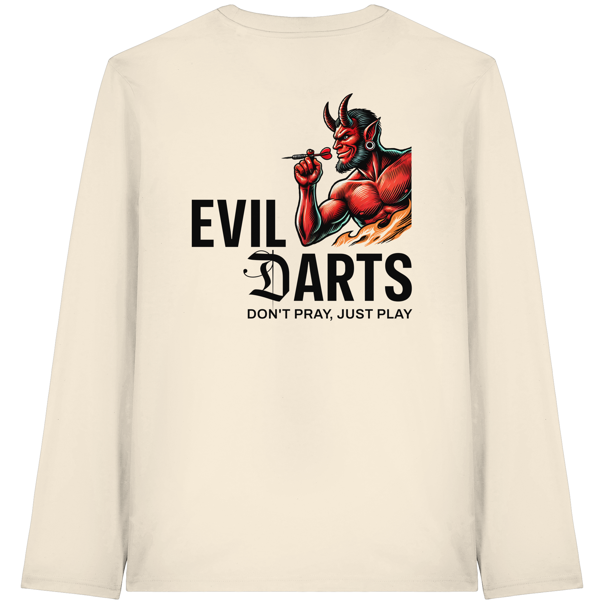 Darts-Longsleeve Motiv "Evil Darts" (Druck hinten)