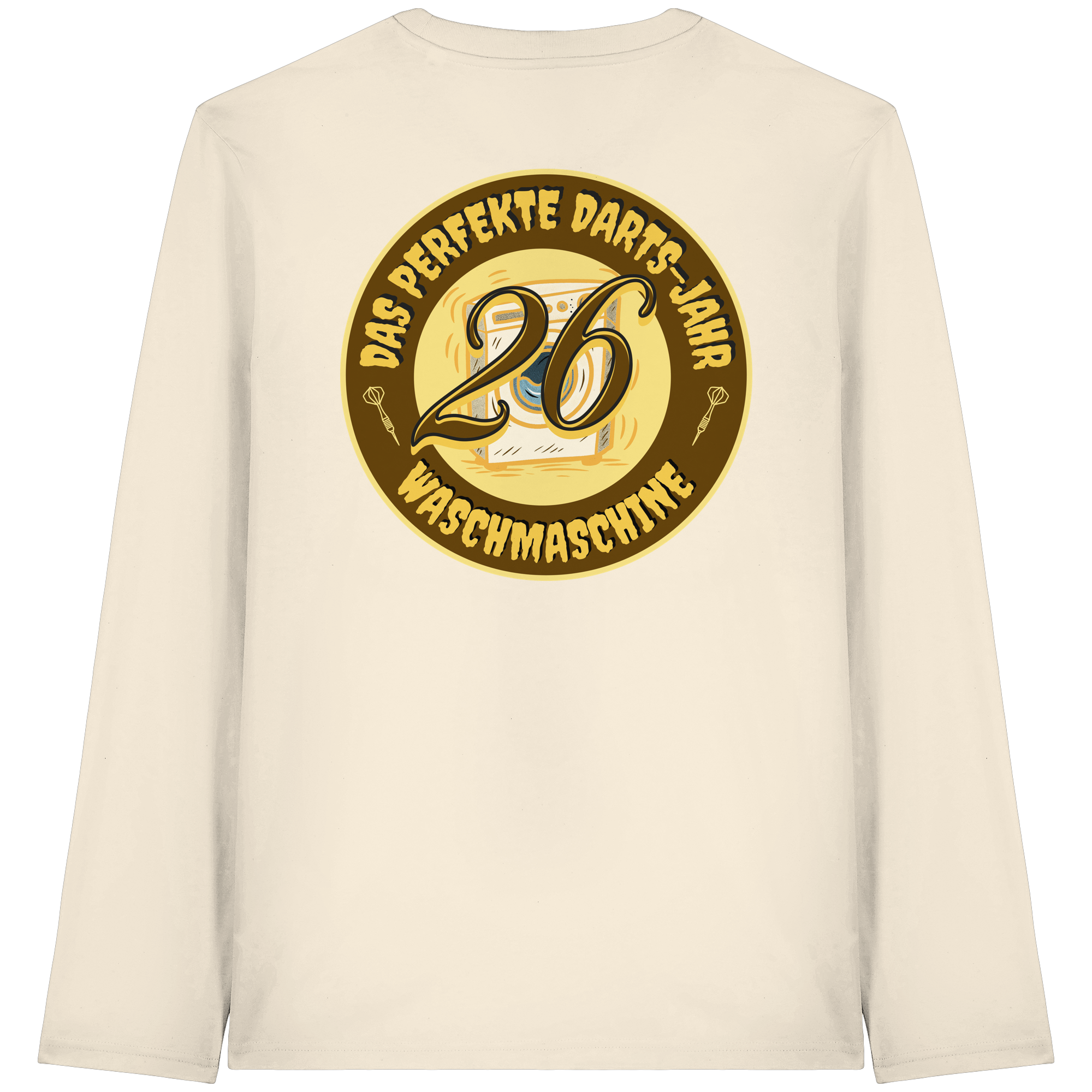 Darts-Longsleeve Motiv "Perfektes Dartsjahr" (Druck hinten)