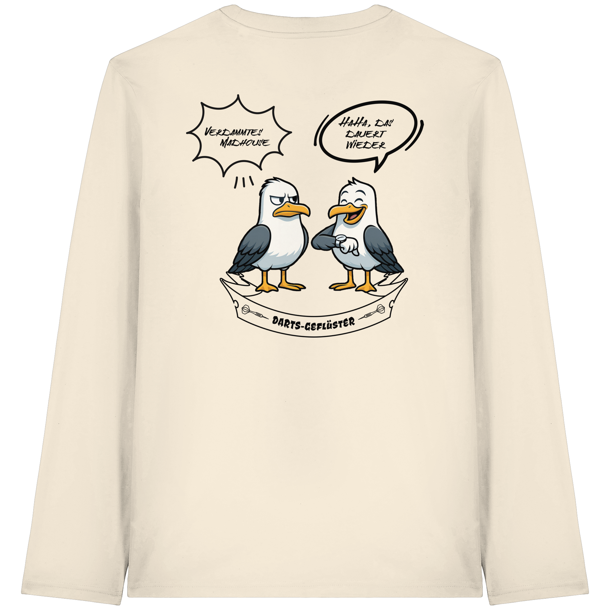 Darts-Langarmshirt Motiv "Madhouse" (Druck hinten)