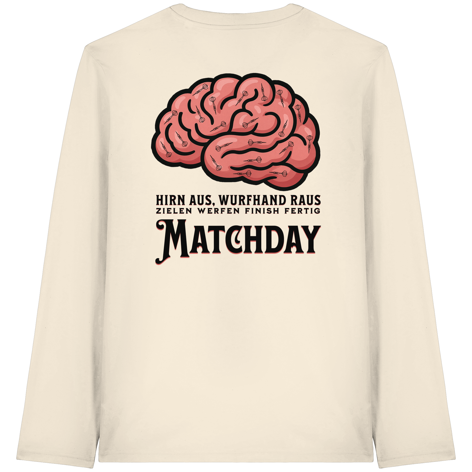 Darts-Longsleeve Motiv "Matchday" (Druck hinten)