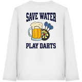 Darts-Langarmshirt Motiv "Save Water" (Druck hinten)