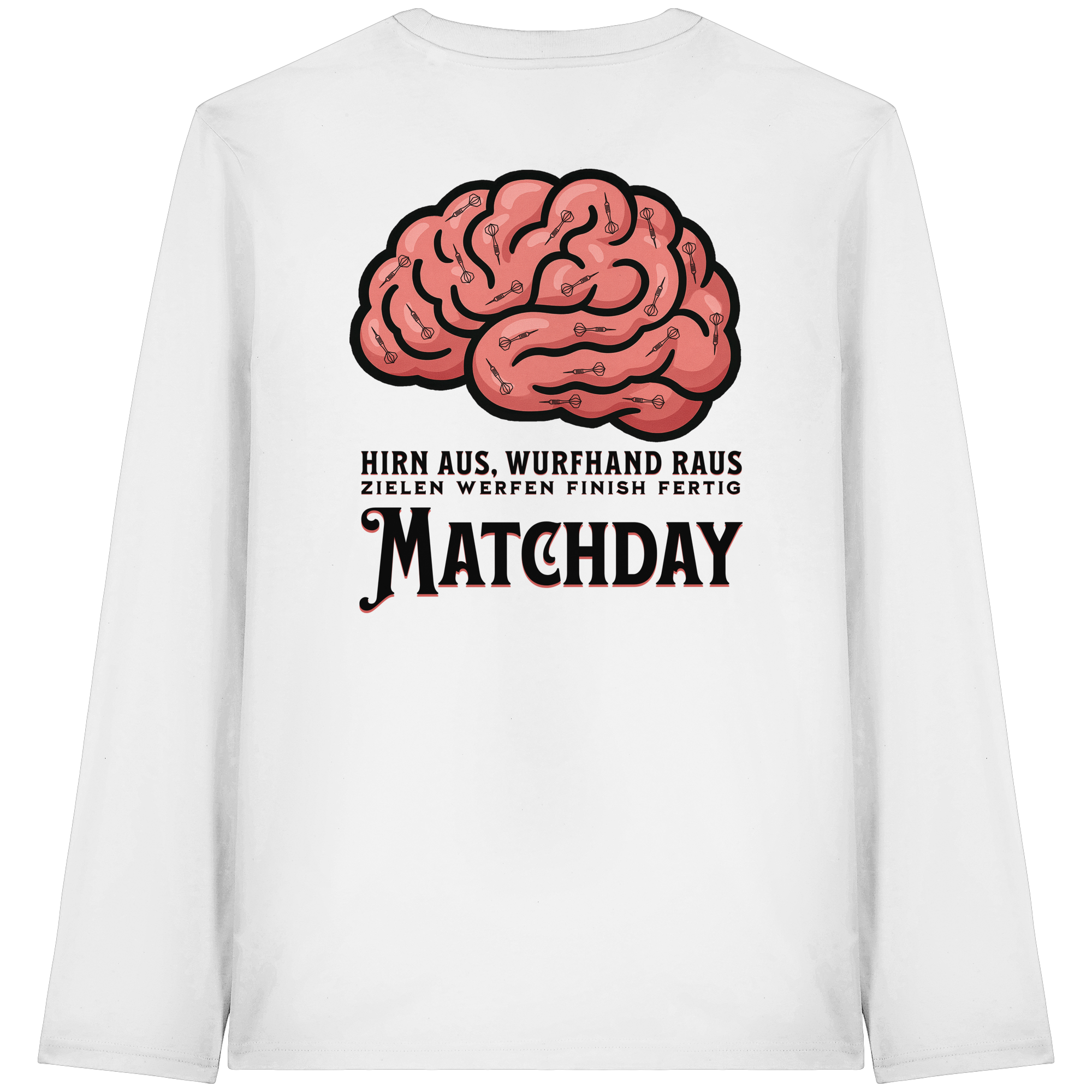 Darts-Longsleeve Motiv "Matchday" (Druck hinten)