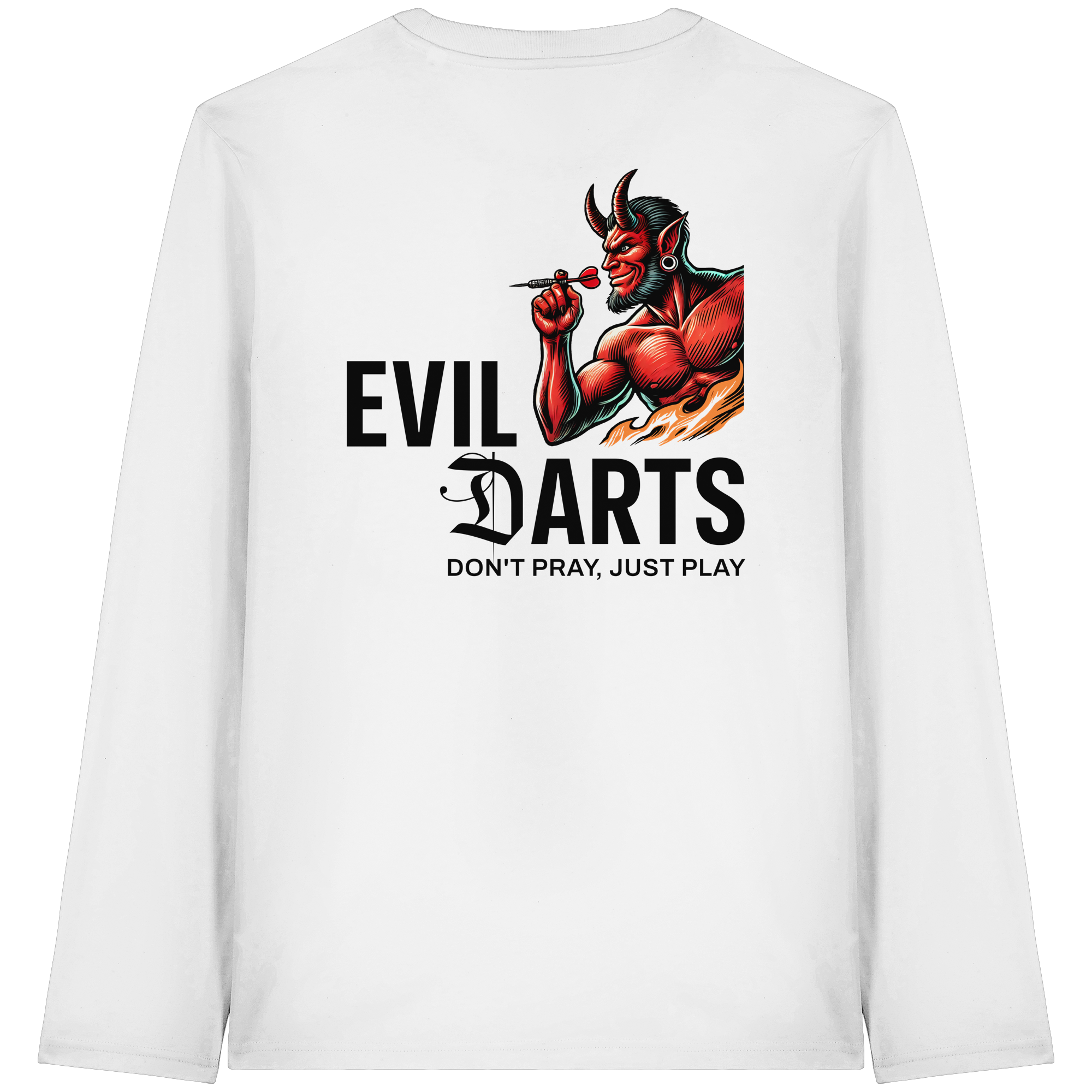 Darts-Longsleeve Motiv "Evil Darts" (Druck hinten)