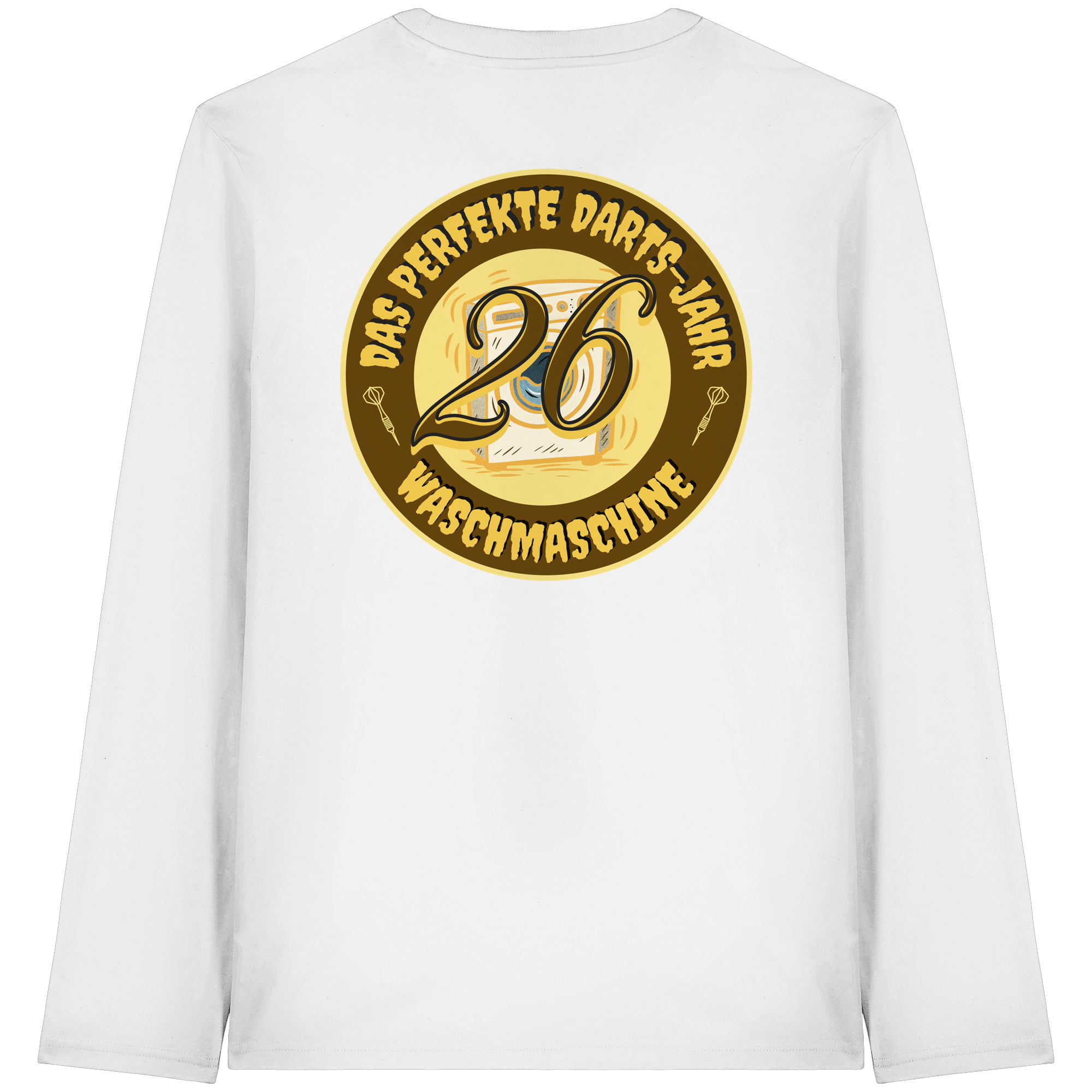 Darts-Longsleeve Motiv "Perfektes Dartsjahr" (Druck hinten)