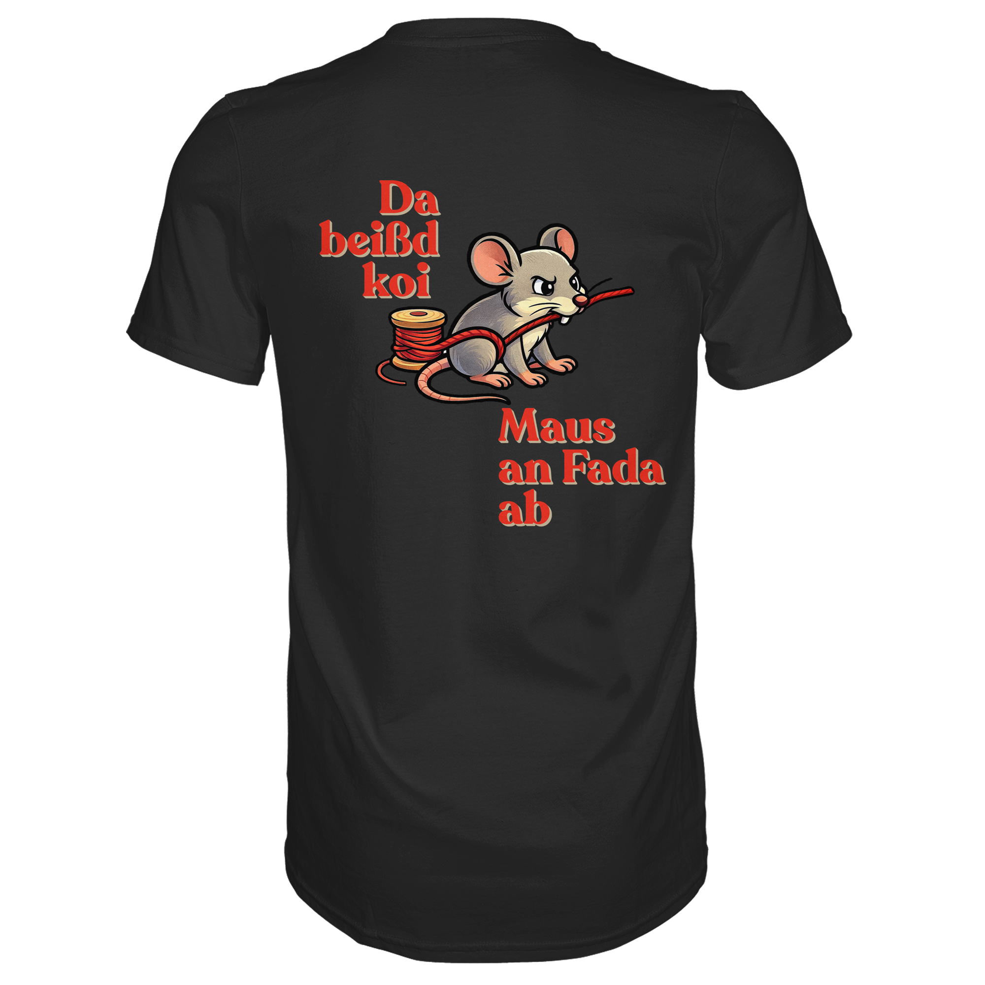 Fun-T-Shirt Motiv "Maus ond Fada" (Druck hinten)