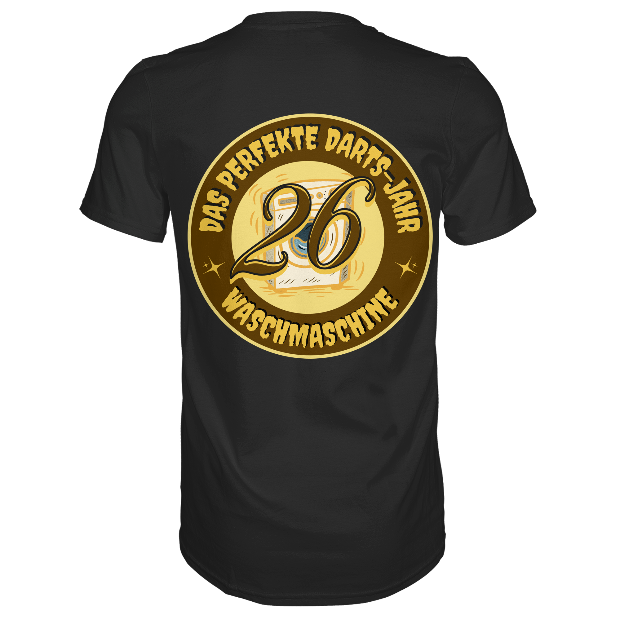 Darts-T-Shirt Motiv "Perfektes Dartsjahr" (Druck hinten)