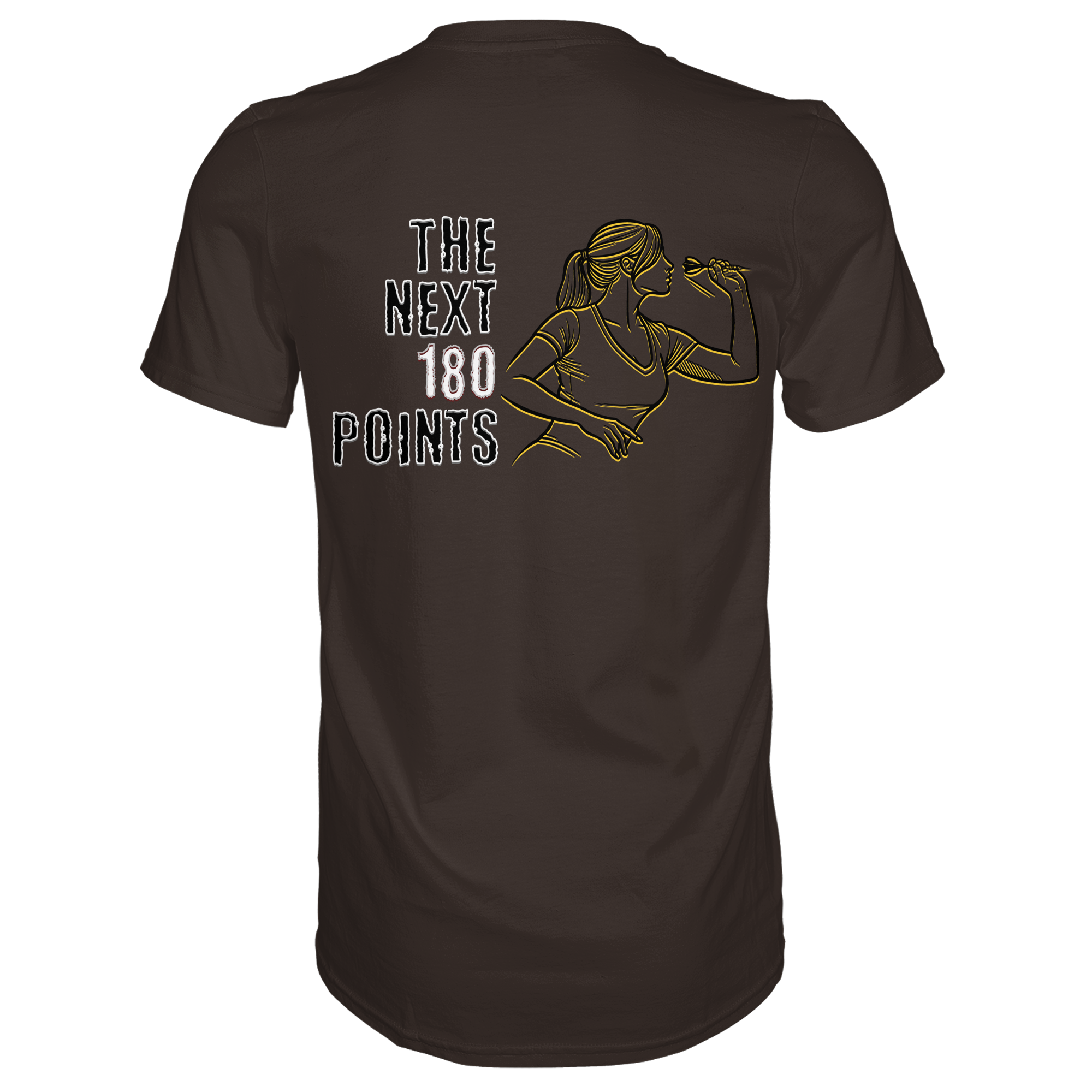 Darts-T-Shirt Motiv "Next 180 Points" (Druck hinten)