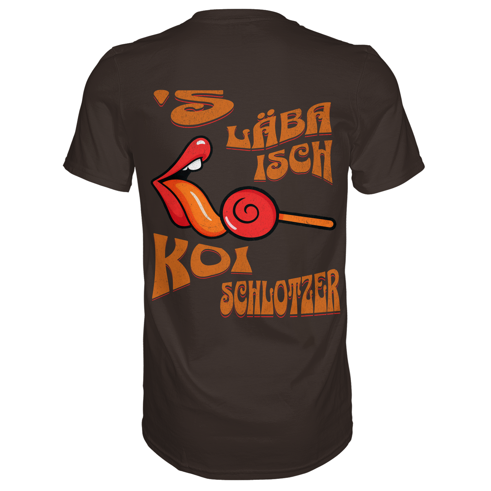 Fun-T-Shirt Motiv "Koi Schlotzer" (Druck hinten)