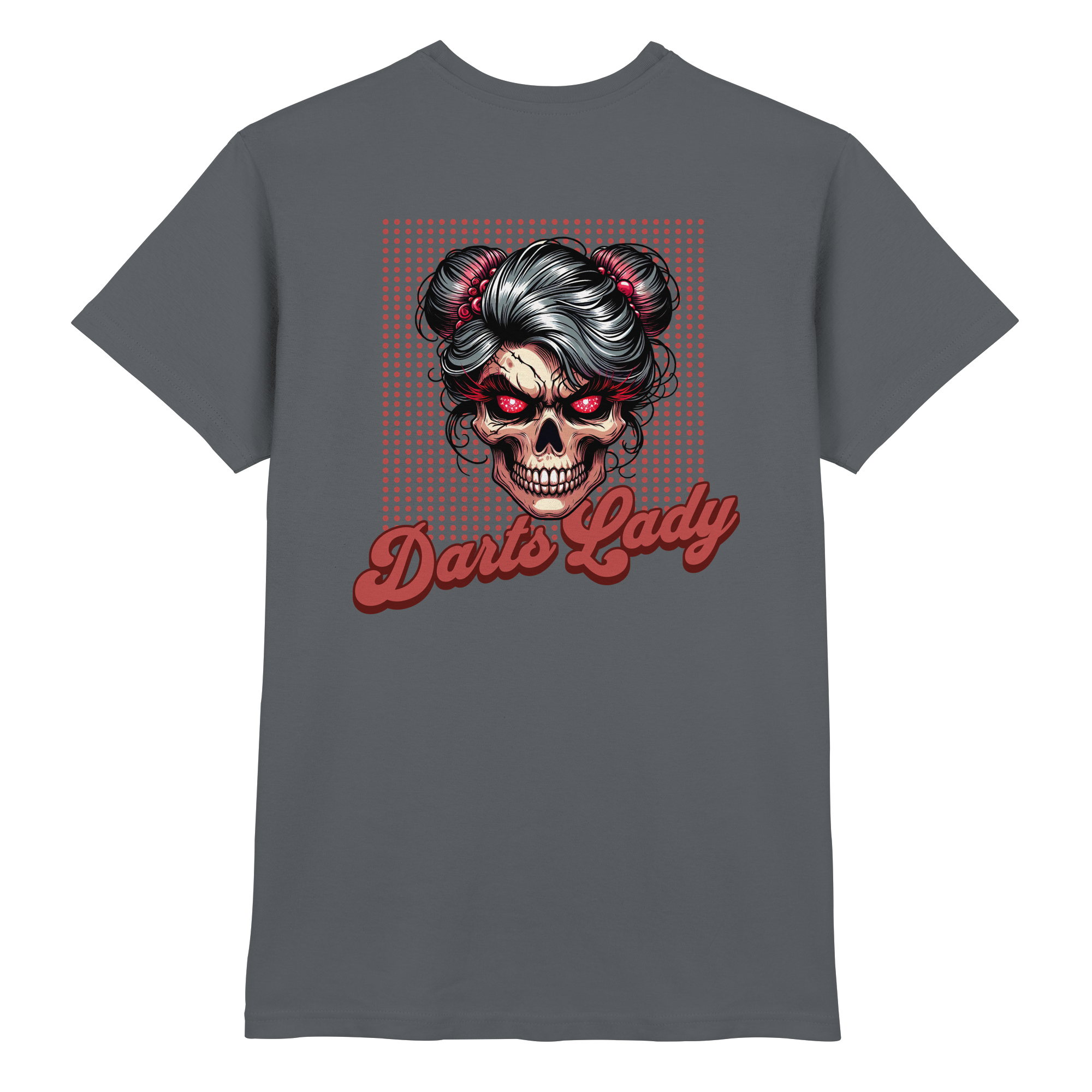Darts-T-Shirt Motiv "Darts-Lady" (Druck hinten)