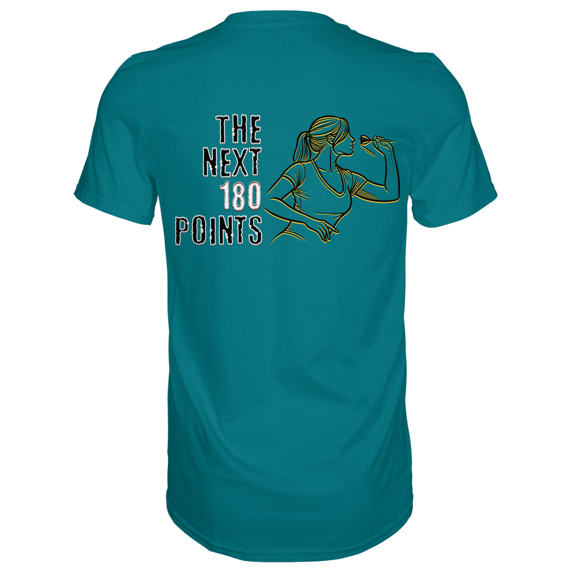 Darts-T-Shirt Motiv "Next 180 Points" (Druck hinten)