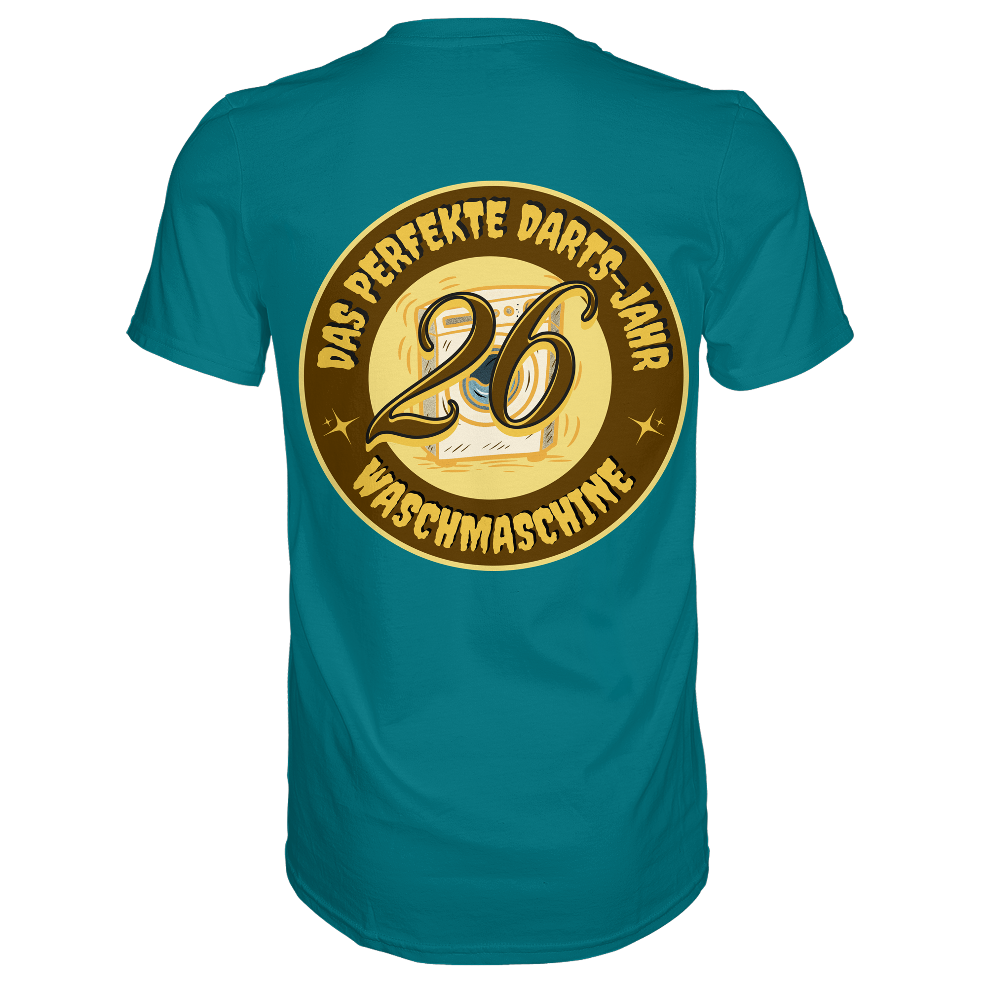 Darts-T-Shirt Motiv "Perfektes Dartsjahr" (Druck hinten)