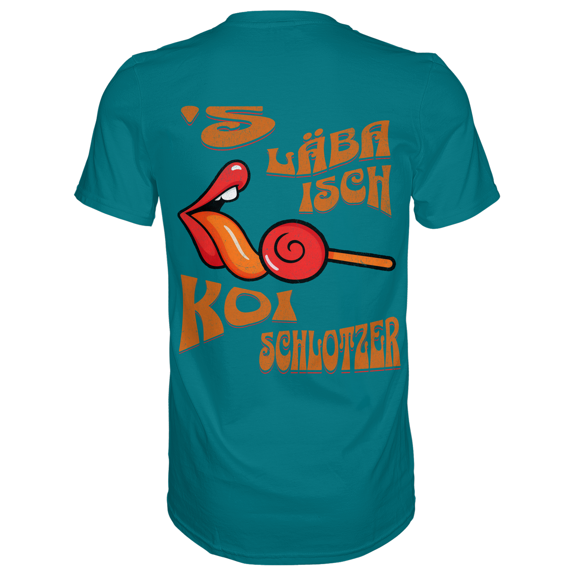 Fun-T-Shirt Motiv "Koi Schlotzer" (Druck hinten)
