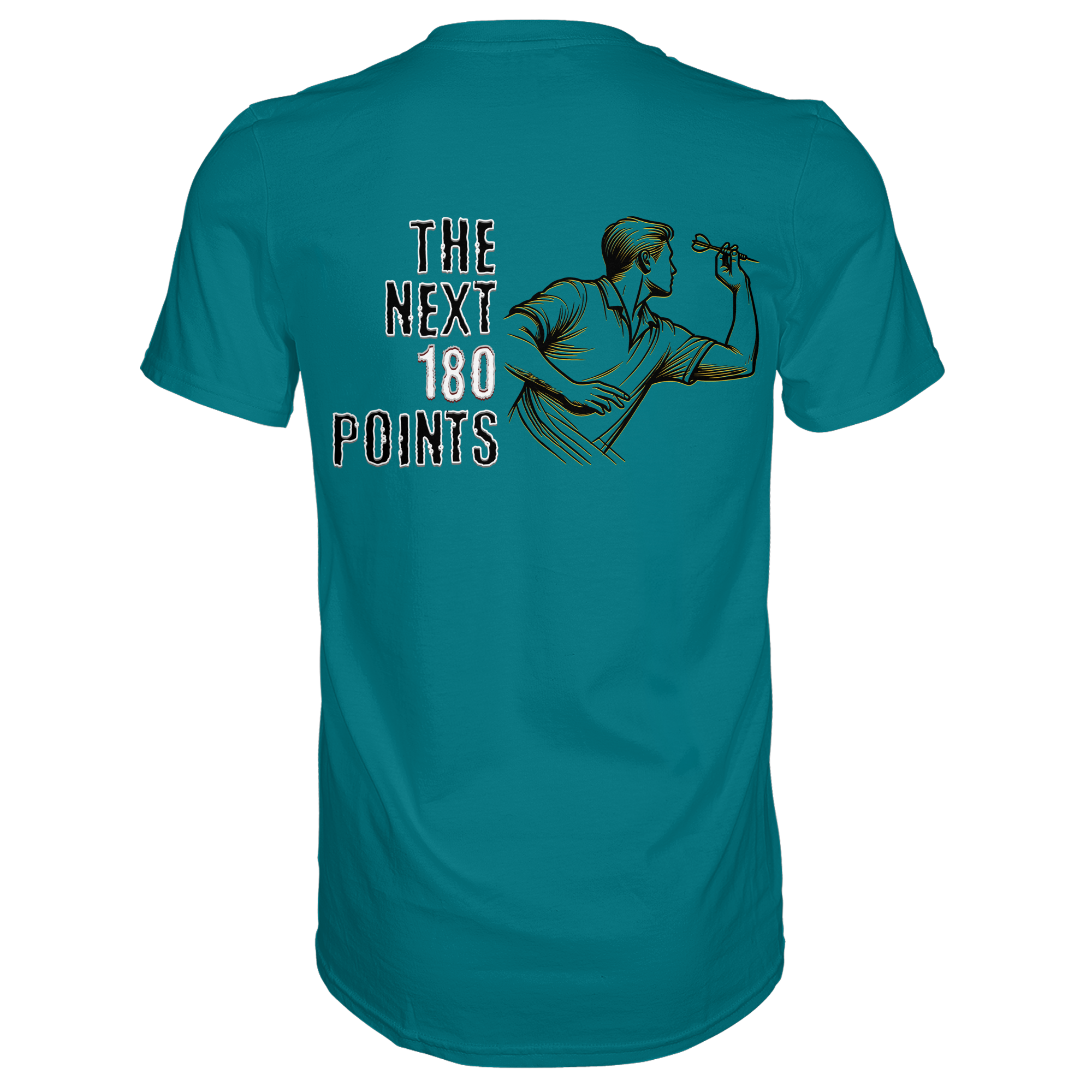 Darts-T-Shirt Motiv "Next 180 Points" (Druck hinten)