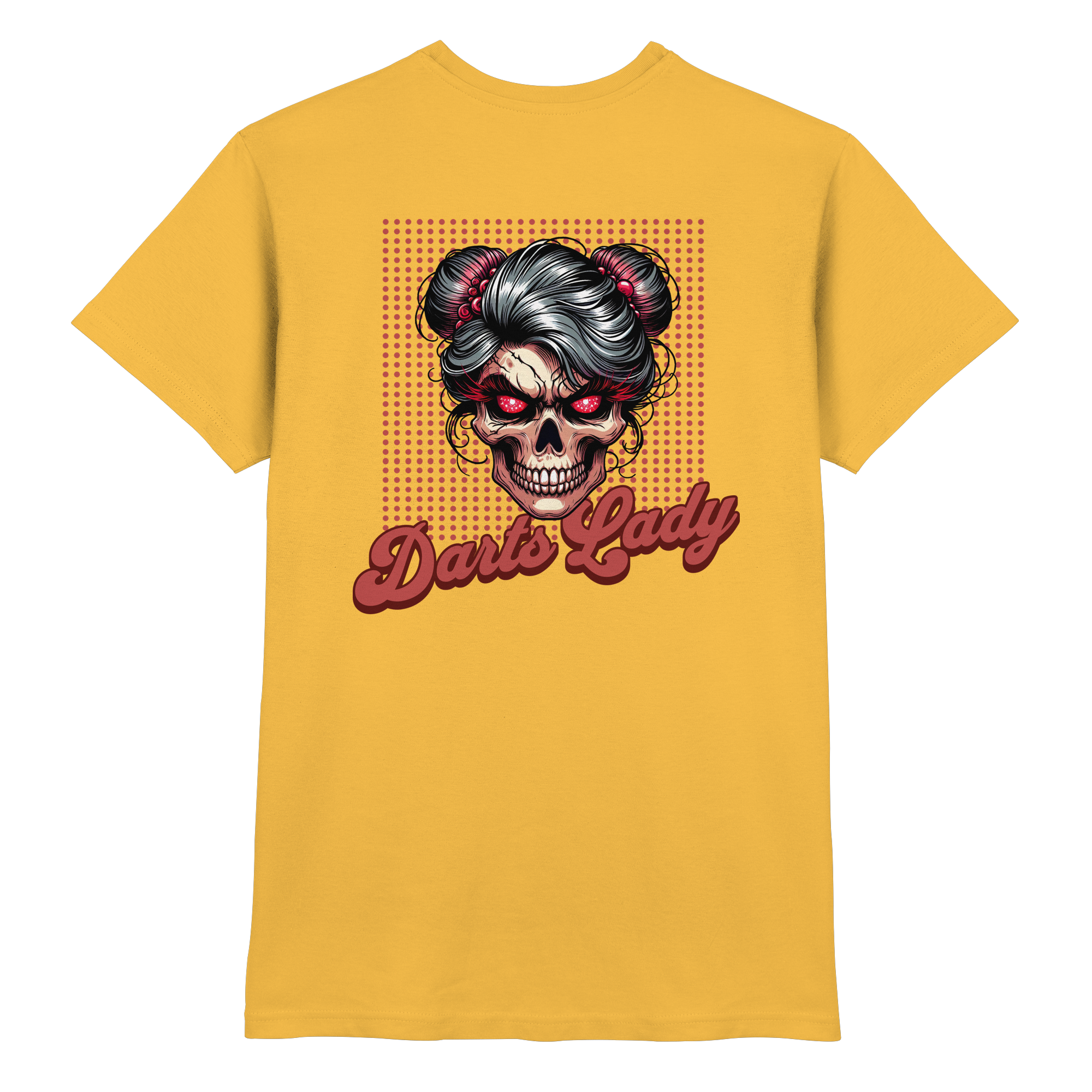 Darts-T-Shirt Motiv "Darts-Lady" (Druck hinten)