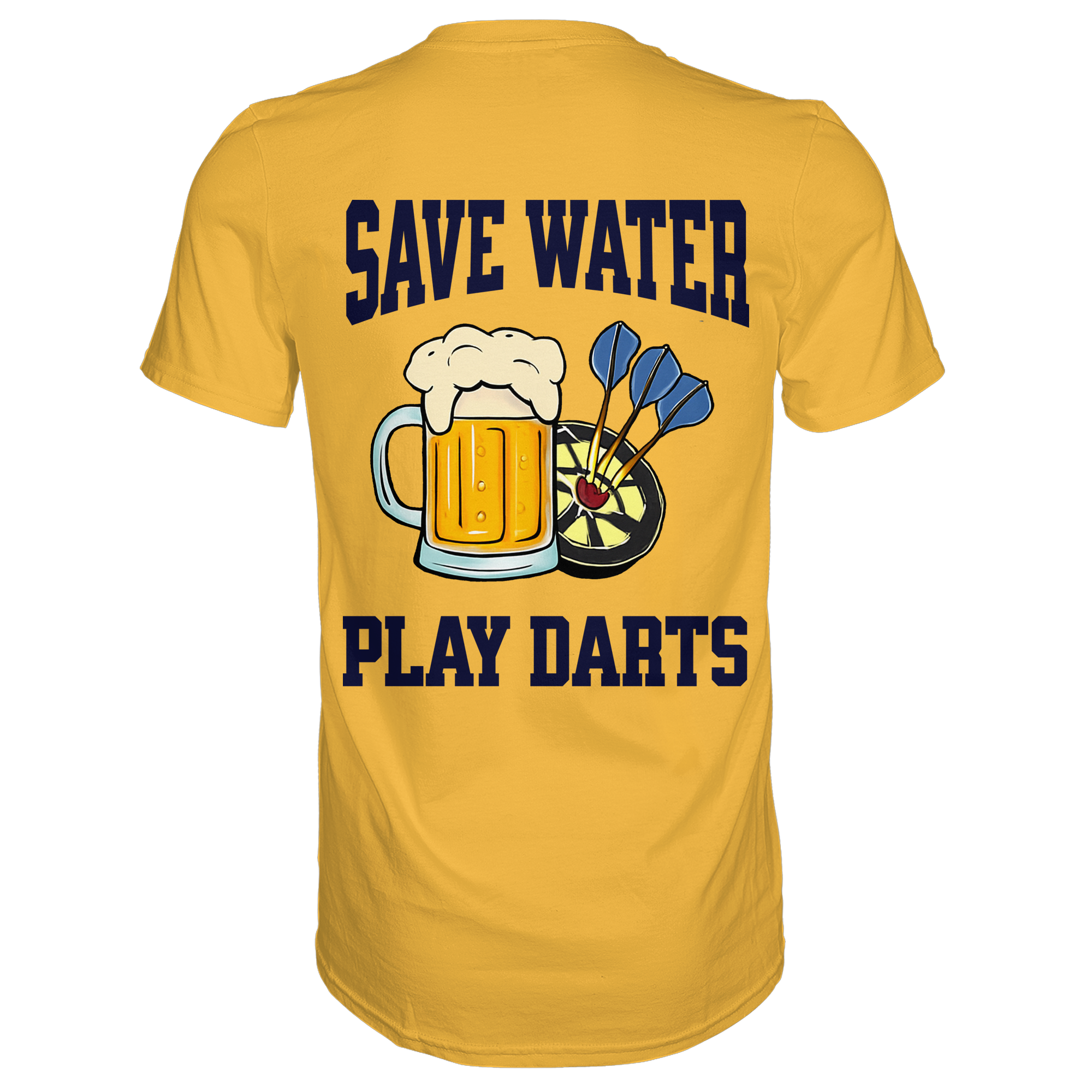Darts-T-Shirt Motiv "Save Water" (Druck hinten)
