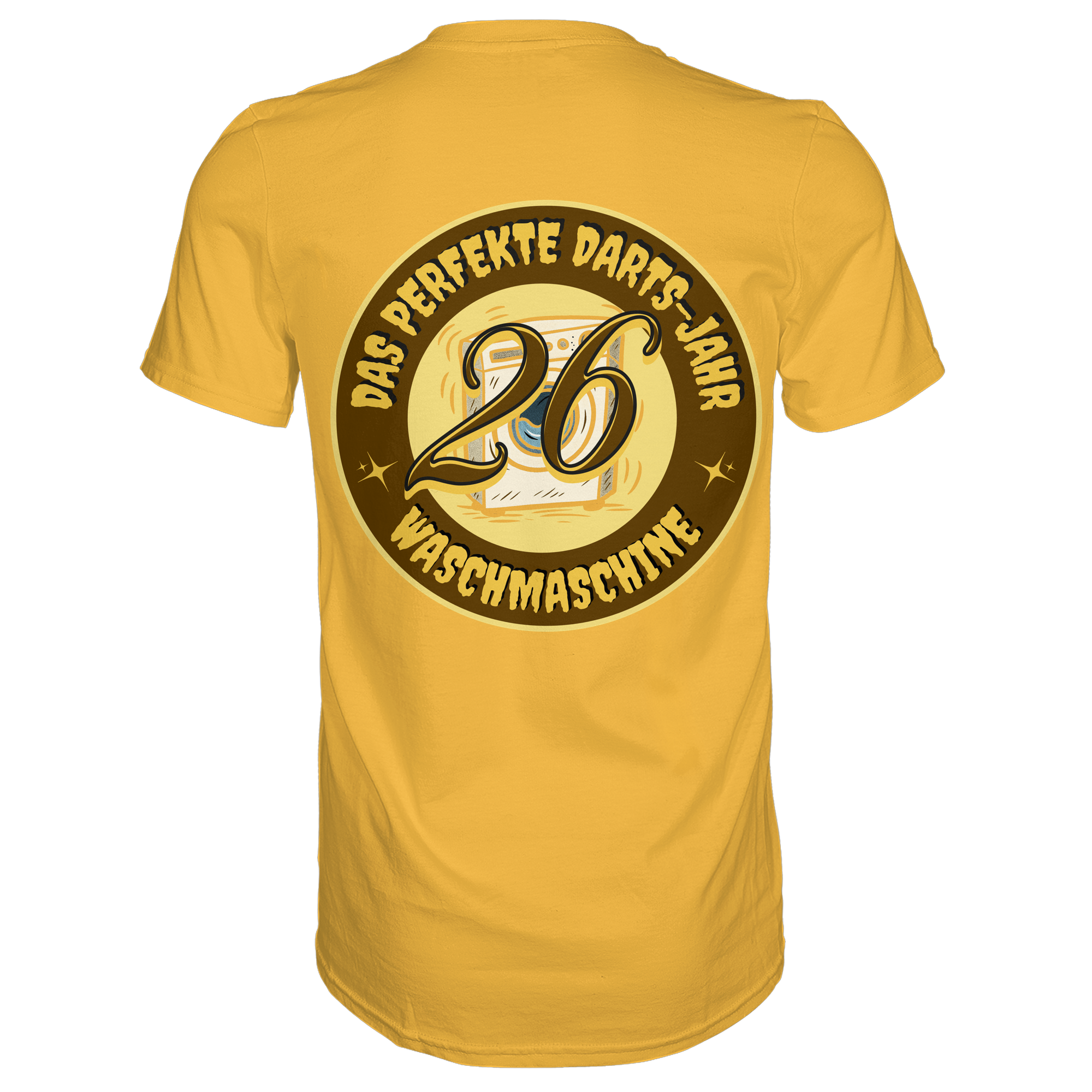 Darts-T-Shirt Motiv "Perfektes Dartsjahr" (Druck hinten)