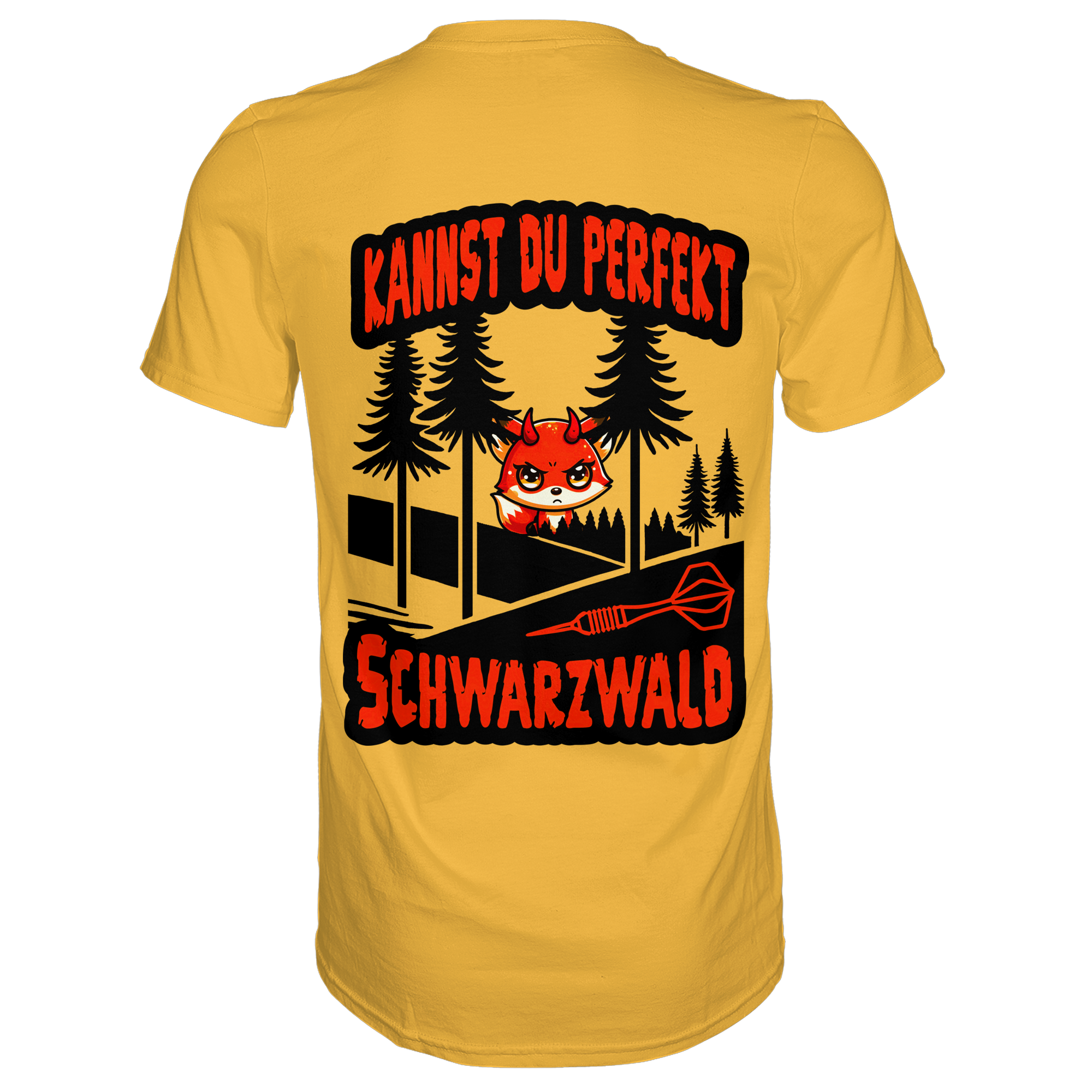 Darts-T-Shirt Motiv "Schwarzwald Perfekt" (Druck hinten)