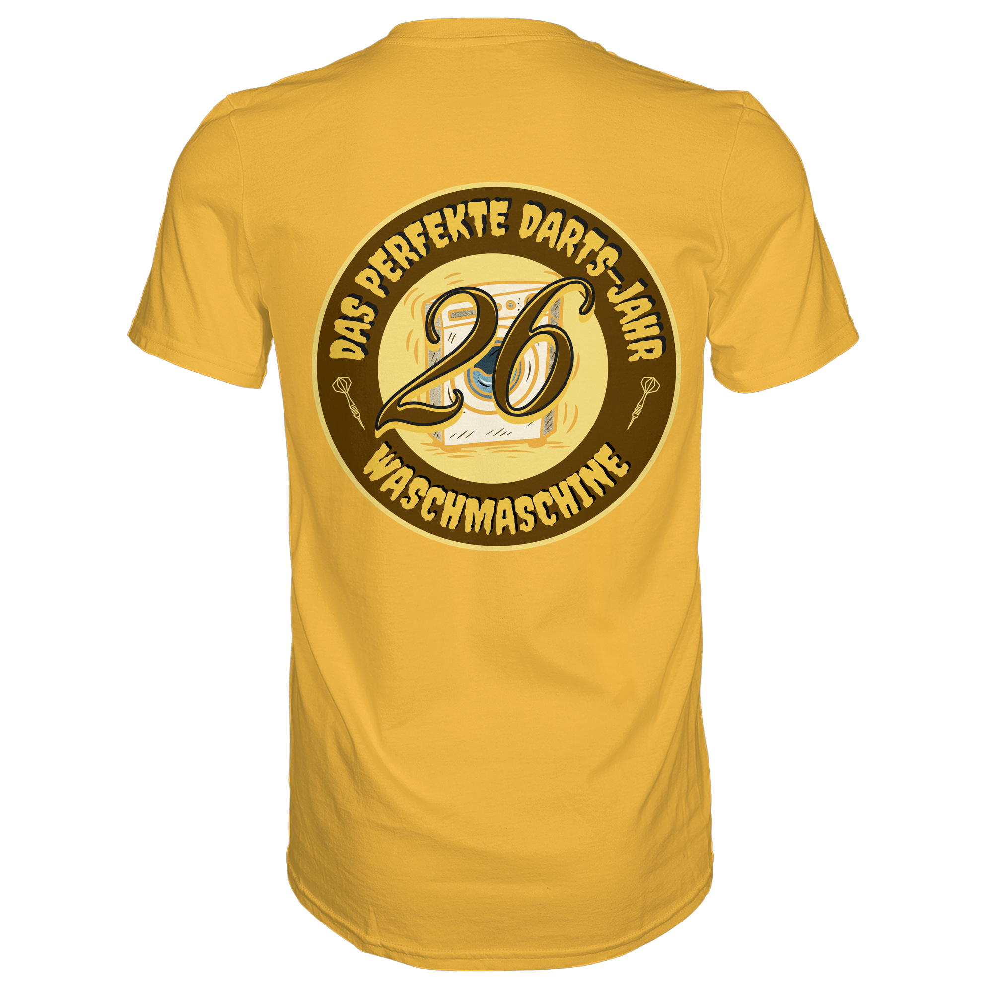 Darts-T-Shirt Motiv "Perfektes Dartsjahr" (Druck hinten)