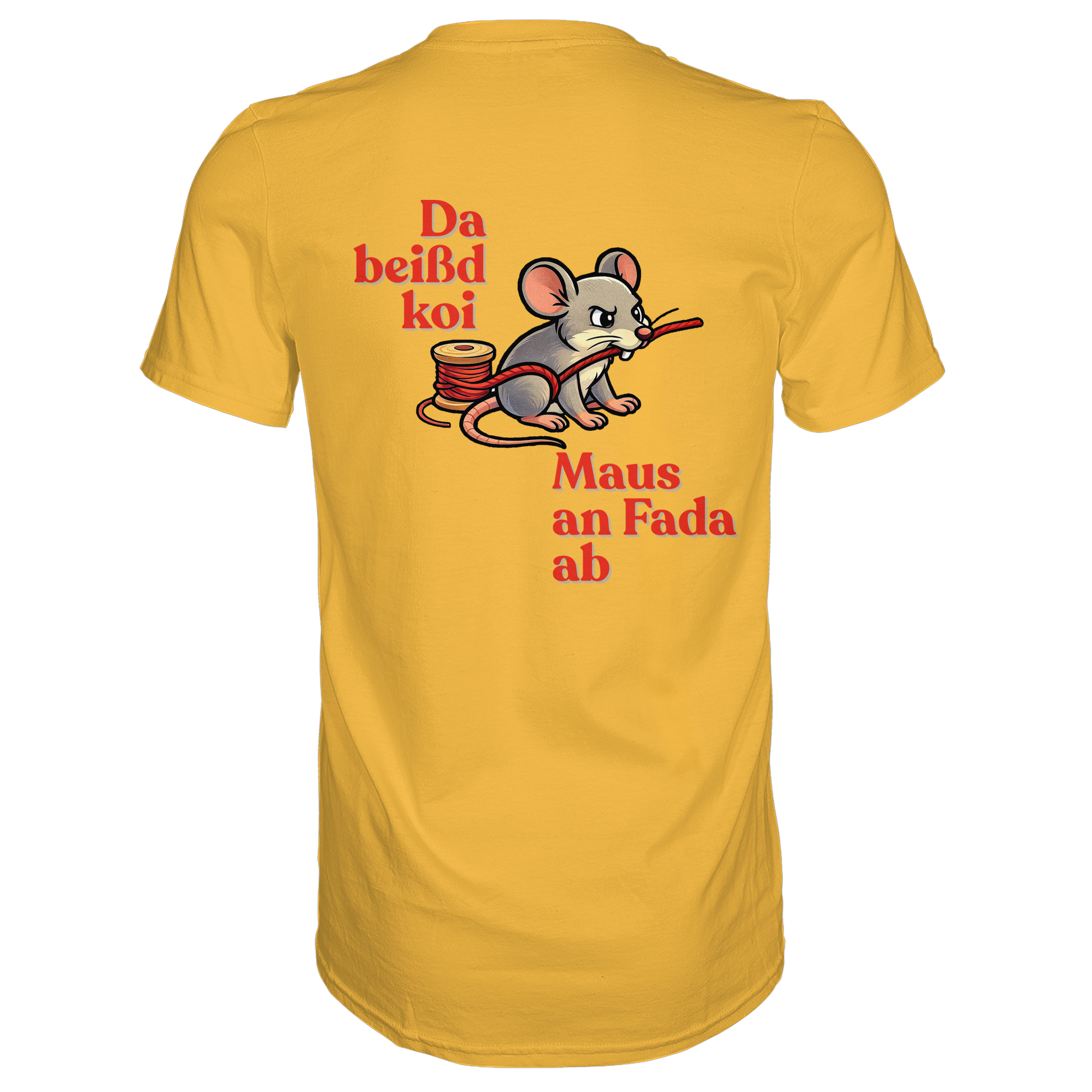 Fun-T-Shirt Motiv "Maus ond Fada" (Druck hinten)