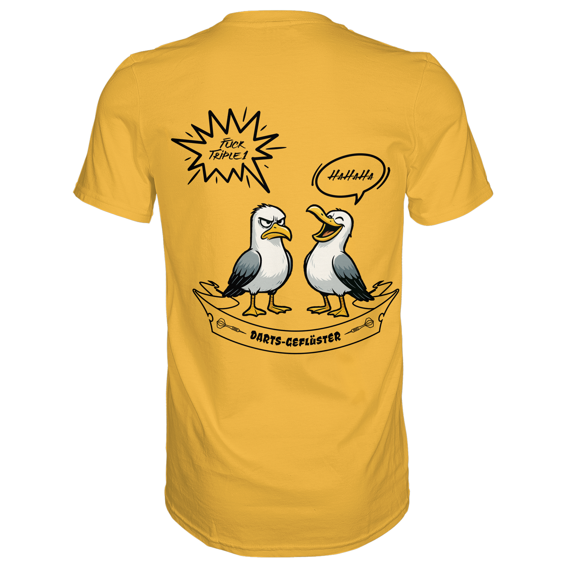 Darts-T-Shirt Motiv "Fuck Triple 1" (Druck hinten)