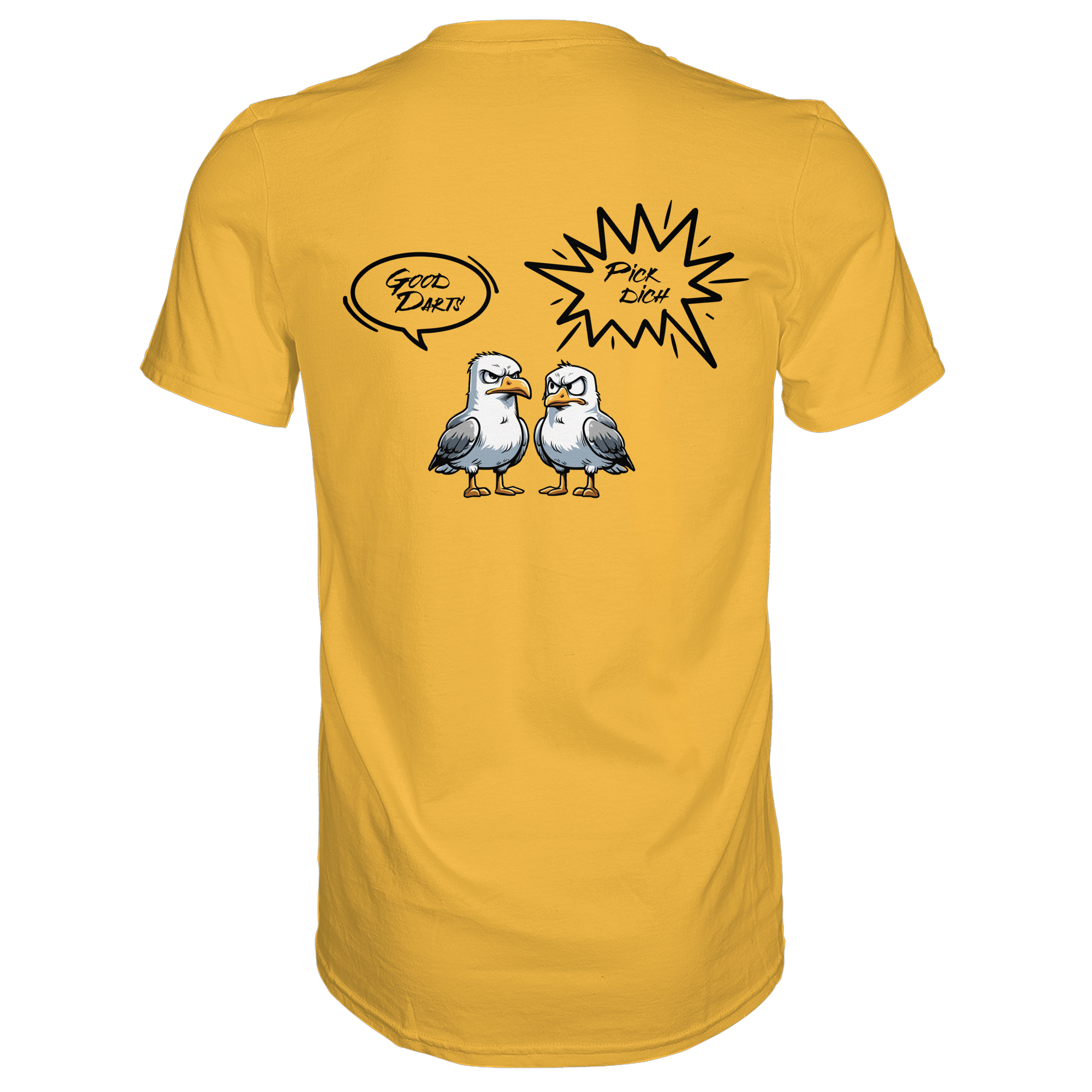 Darts-T-Shirt Motiv "Pick Dich" (Druck hinten)