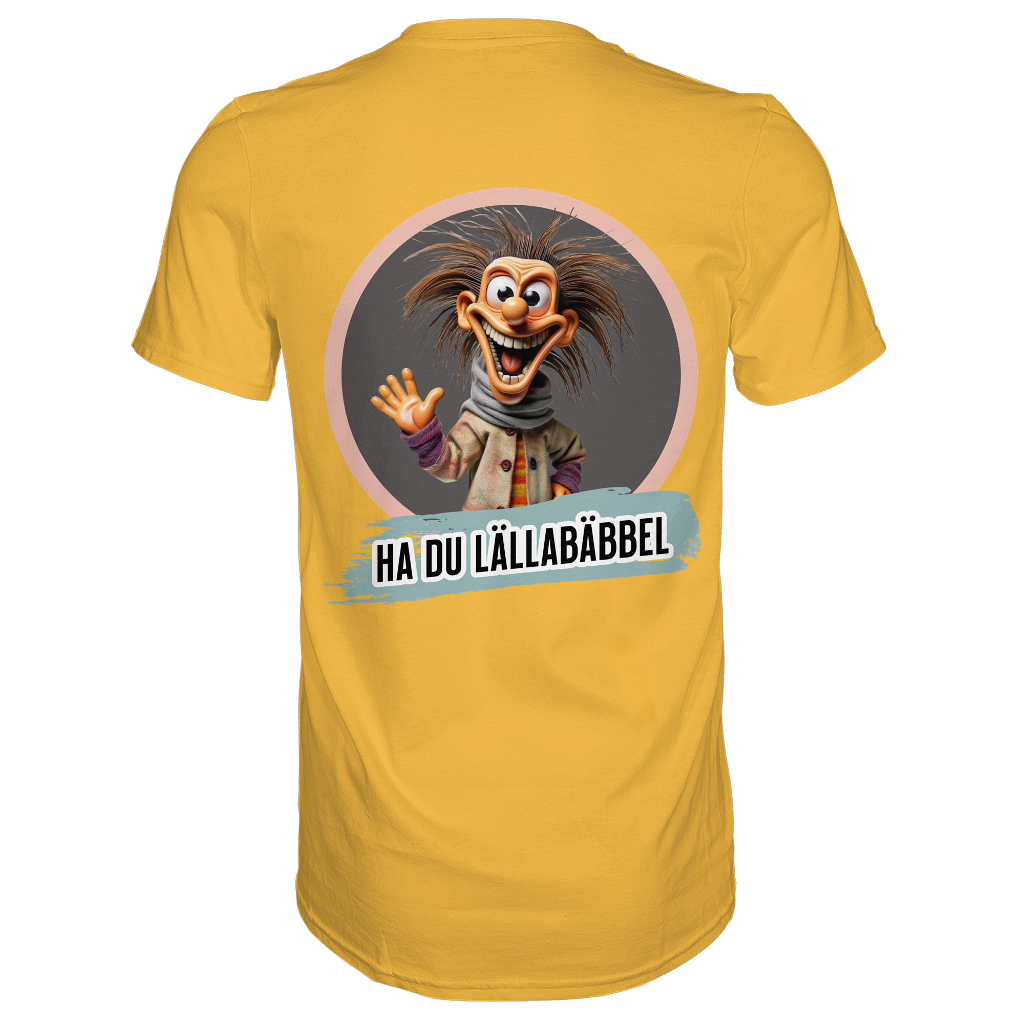 Fun-T-Shirt Motiv "Lällabäbbel" (Druck hinten)