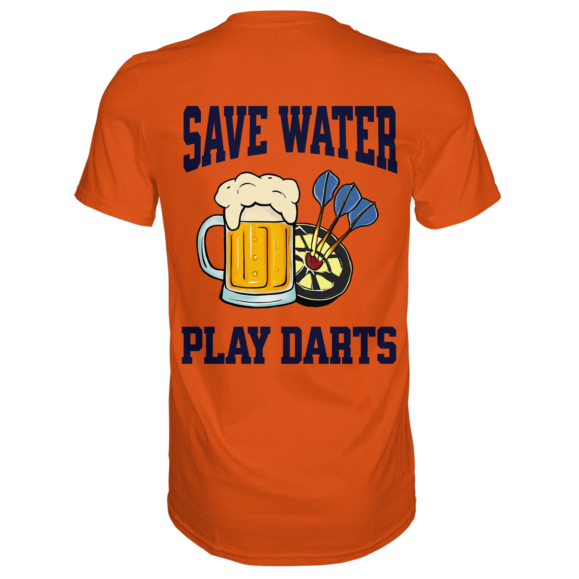 Darts-T-Shirt Motiv "Save Water" (Druck hinten)
