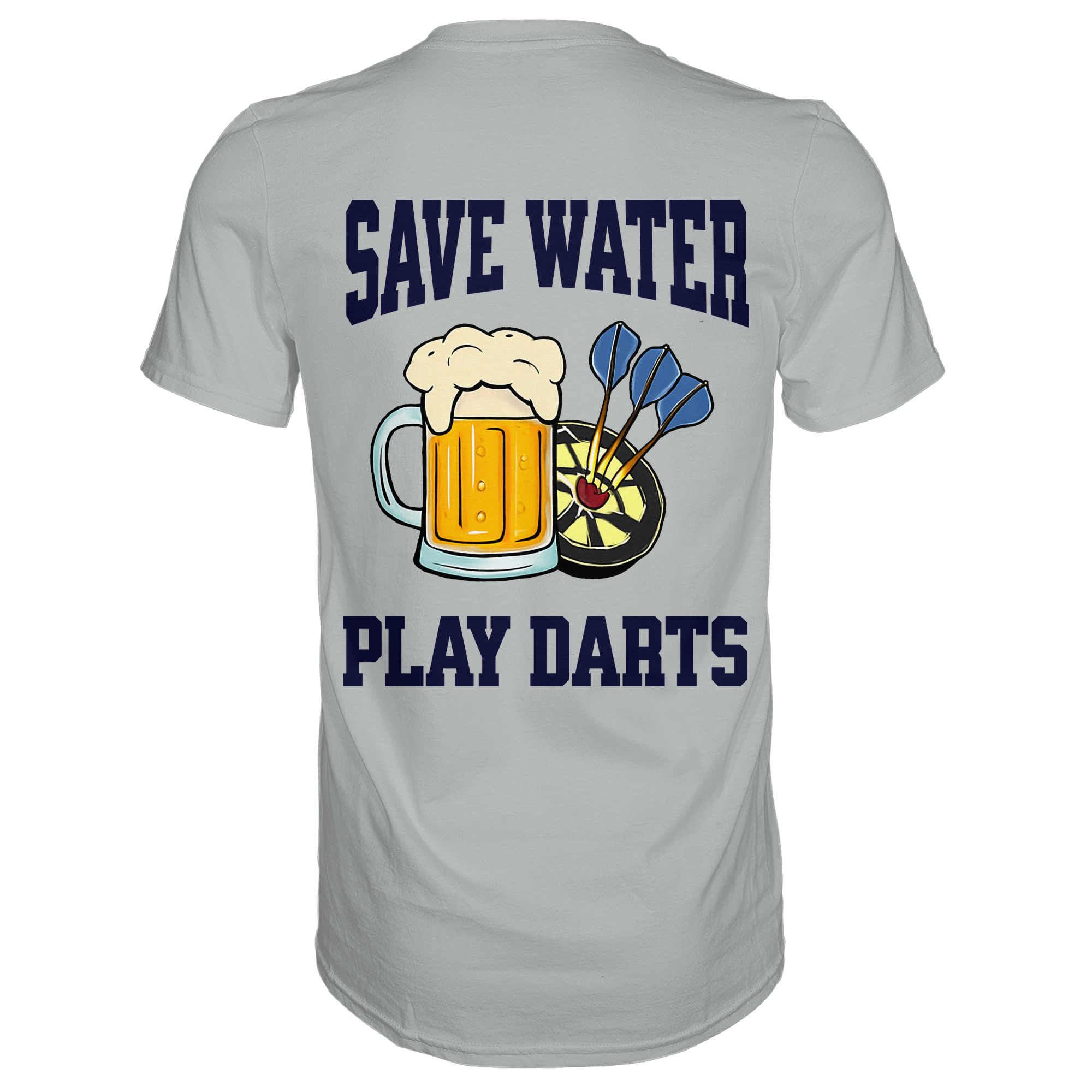 Darts-T-Shirt Motiv "Save Water" (Druck hinten)