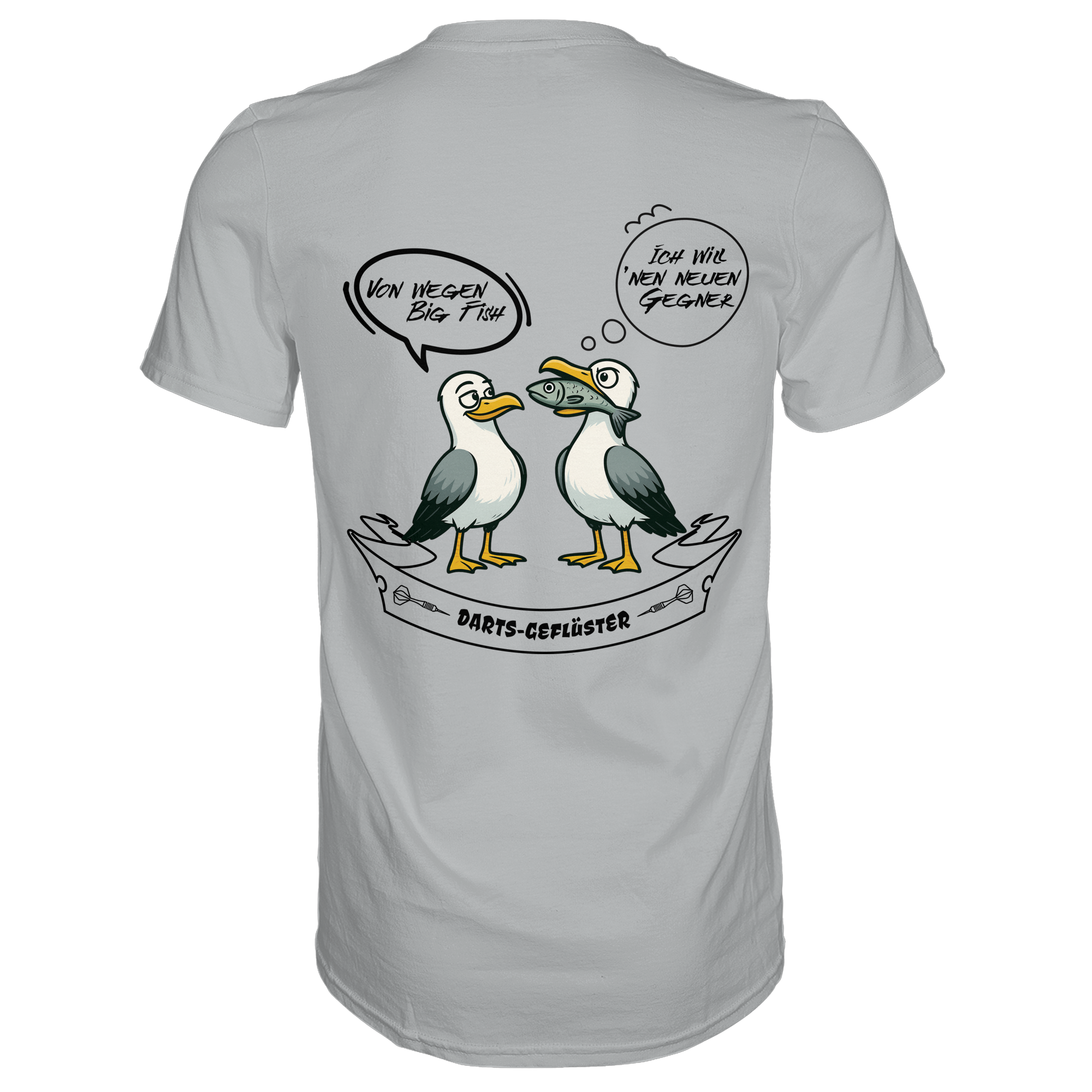 Darts-T-Shirt Motiv "Big Fish" (Druck hinten)