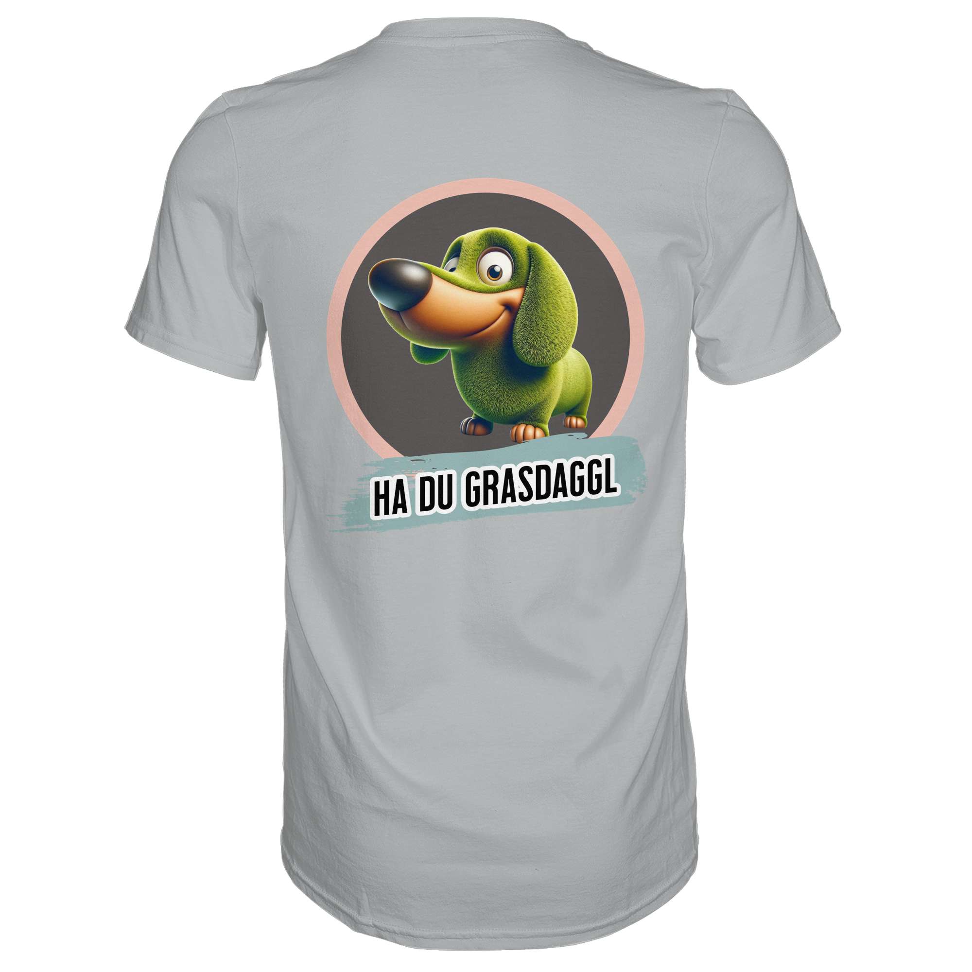 Fun-T-Shirt Motiv "Du Grasdaggl" (Druck hinten)