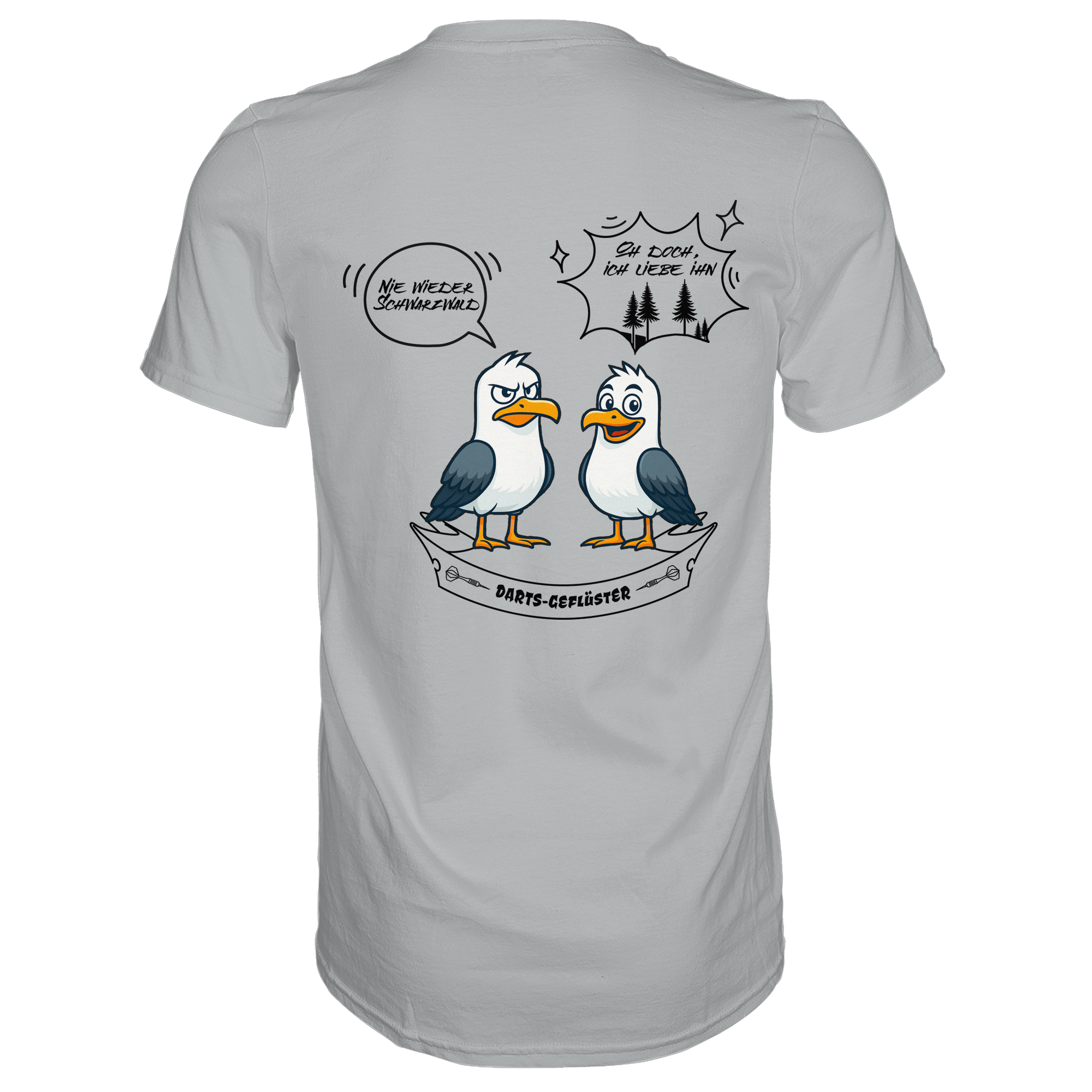 Darts-T-Shirt Motiv "Schwarzwald" (Druck hinten)