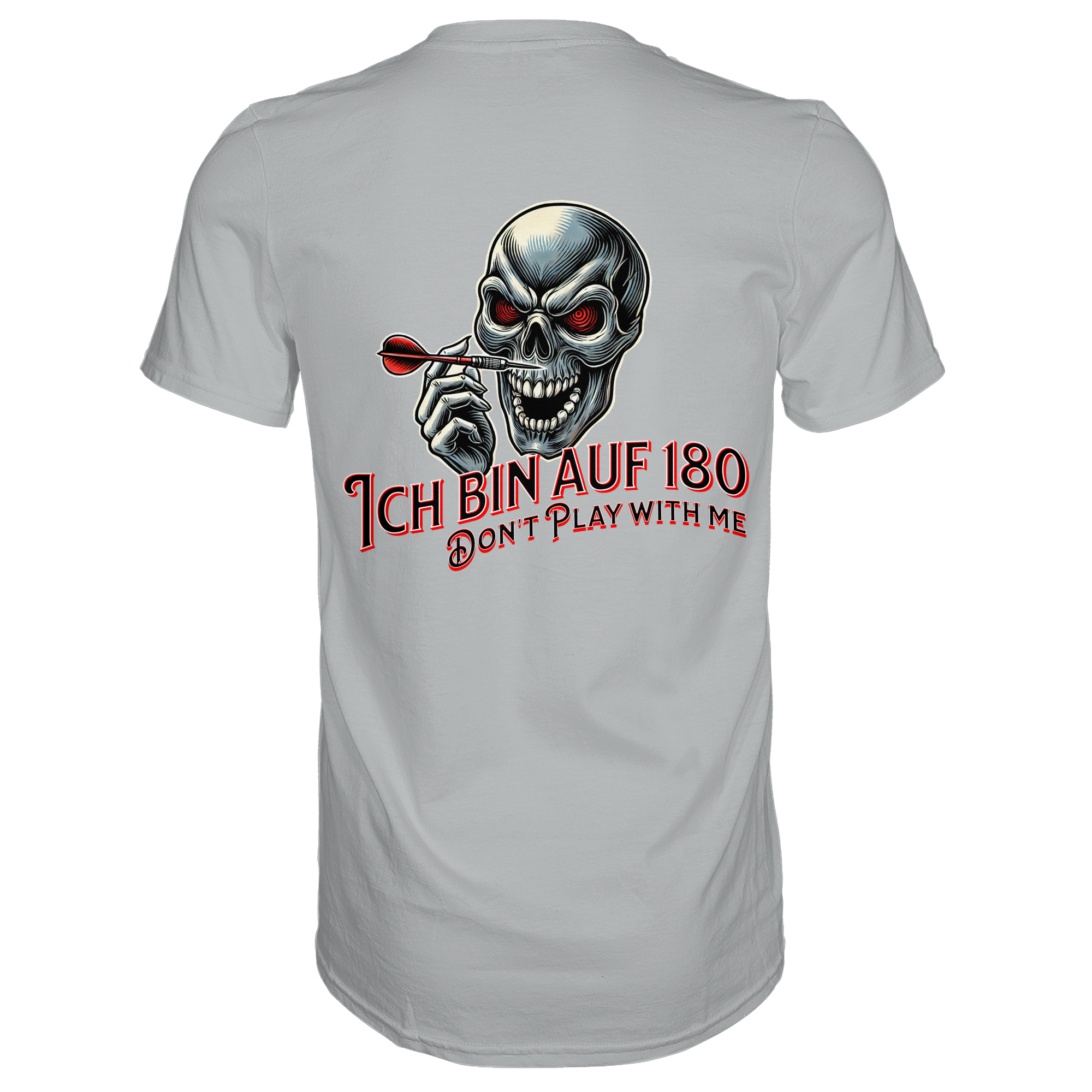 Darts-T-Shirt Motiv "Auf 180" (Druck hinten)