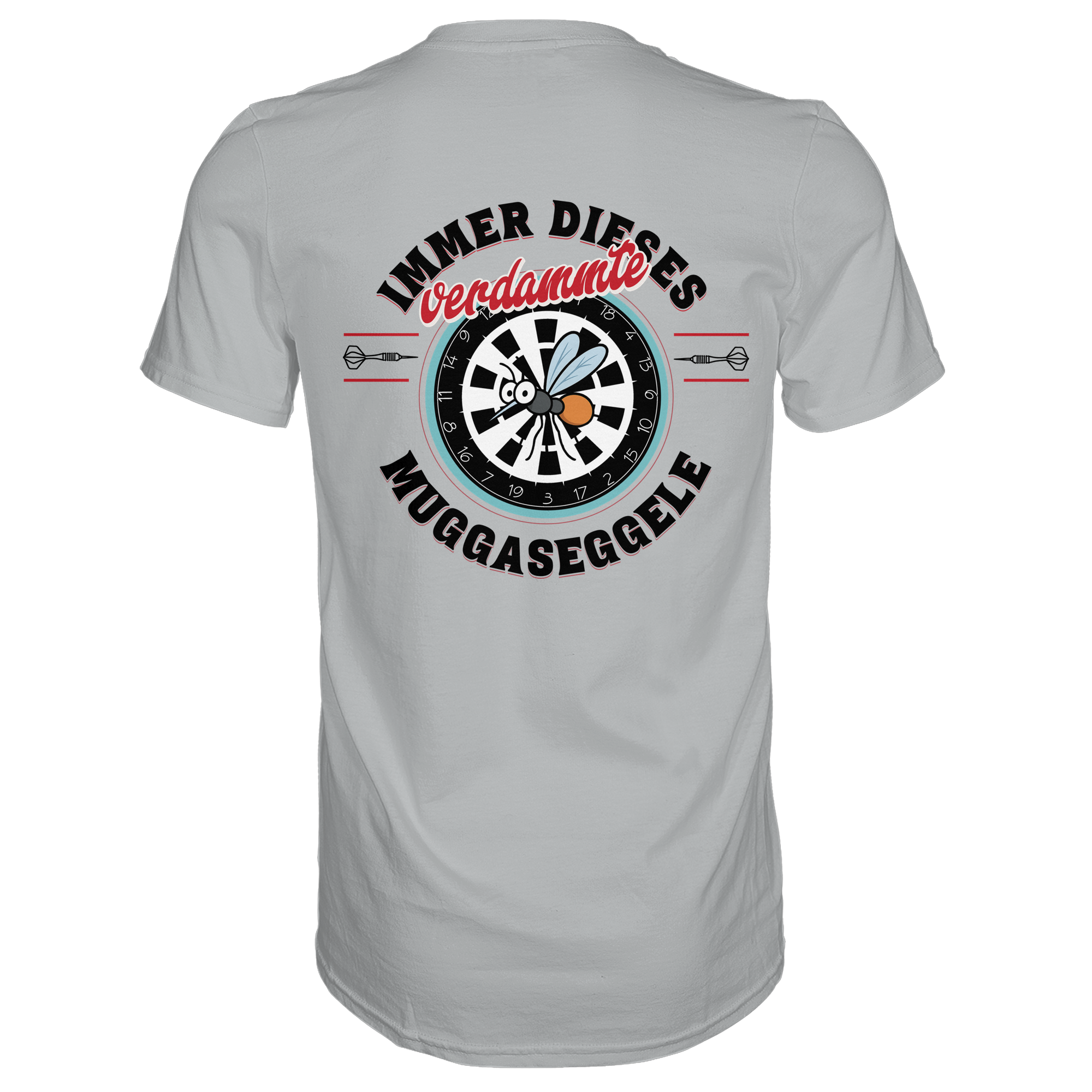 Darts-T-Shirt Motiv "Muggaseggele" (Druck hinten)