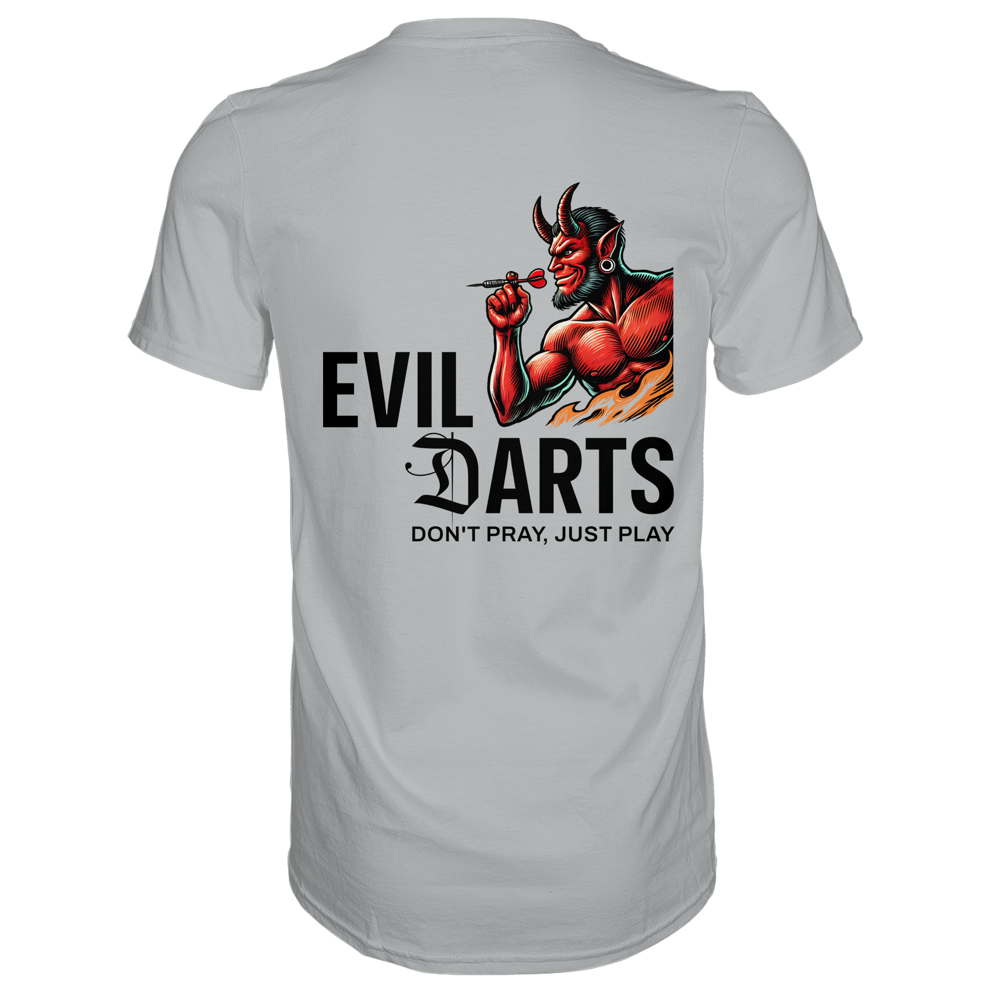 Darts-T-Shirt Motiv "Evil Darts" (Druck hinten)