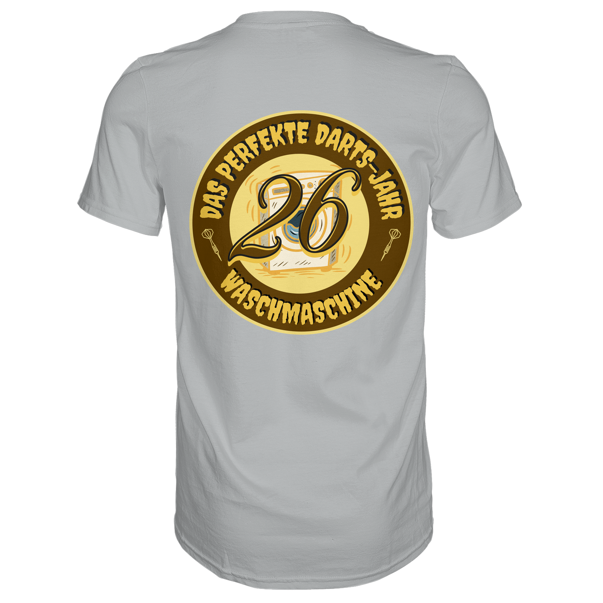 Darts-T-Shirt Motiv "Perfektes Dartsjahr" (Druck hinten)