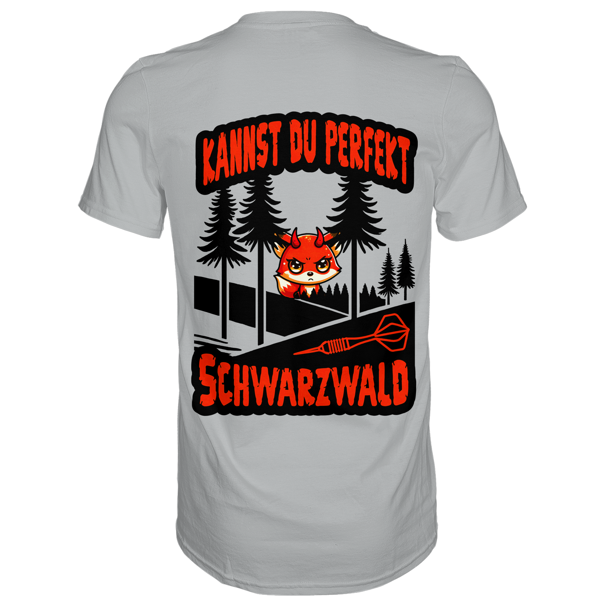 Darts-T-Shirt Motiv "Schwarzwald Perfekt" (Druck hinten)