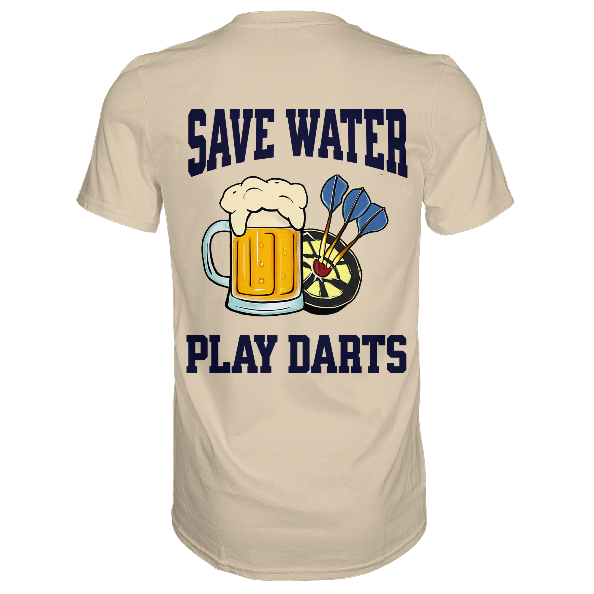 Darts-T-Shirt Motiv "Save Water" (Druck hinten)