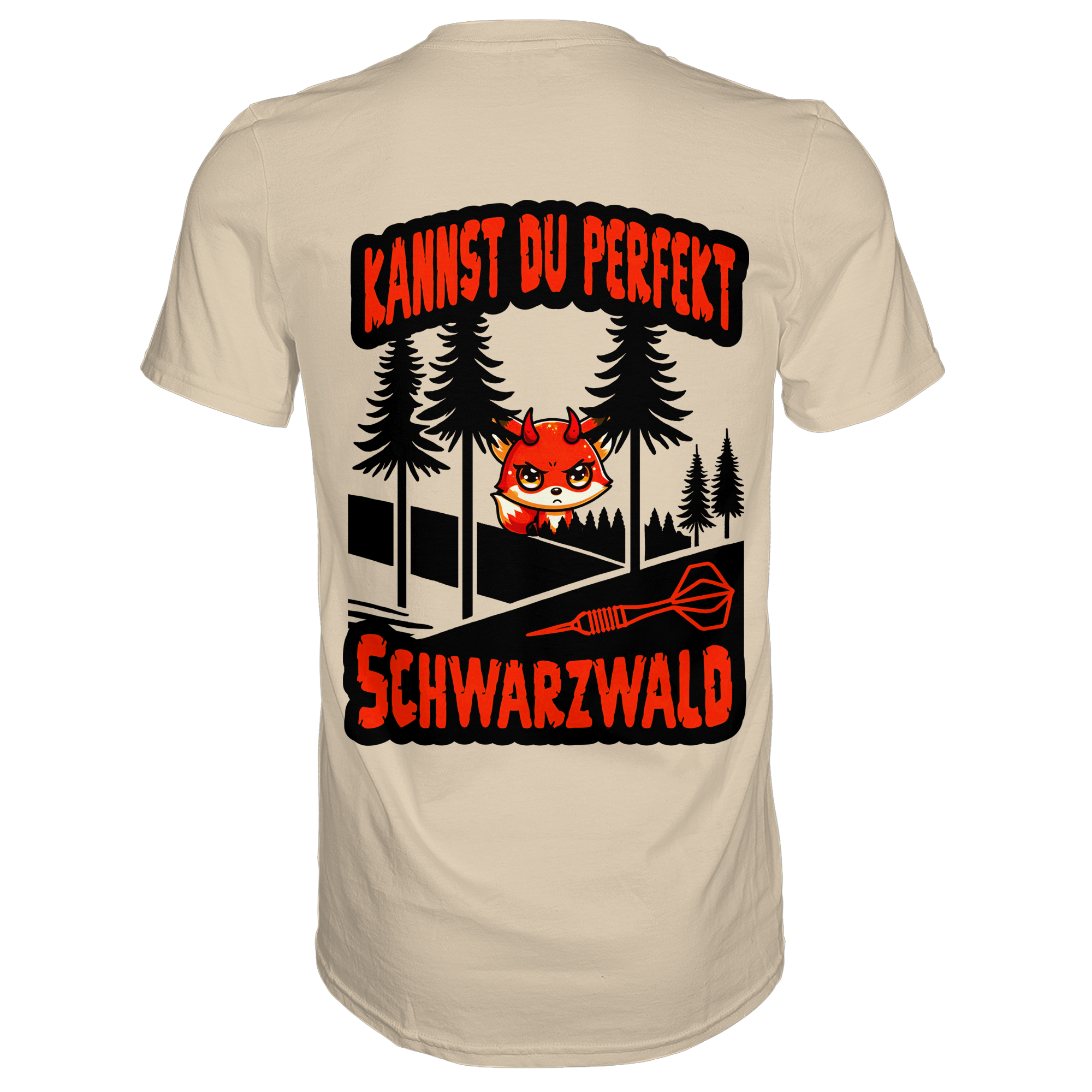 Darts-T-Shirt Motiv "Schwarzwald Perfekt" (Druck hinten)
