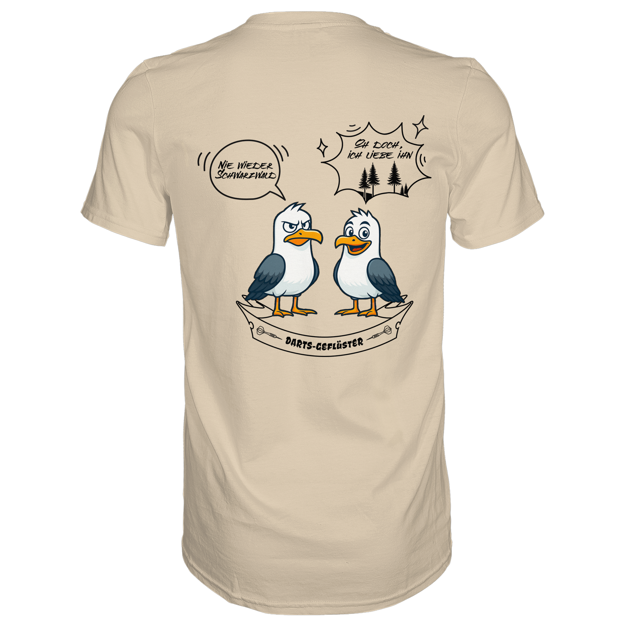 Darts-T-Shirt Motiv "Schwarzwald" (Druck hinten)