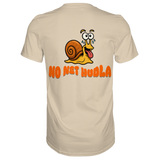Fun-T-Shirt Motiv "No net hudla" (Druck hinten)