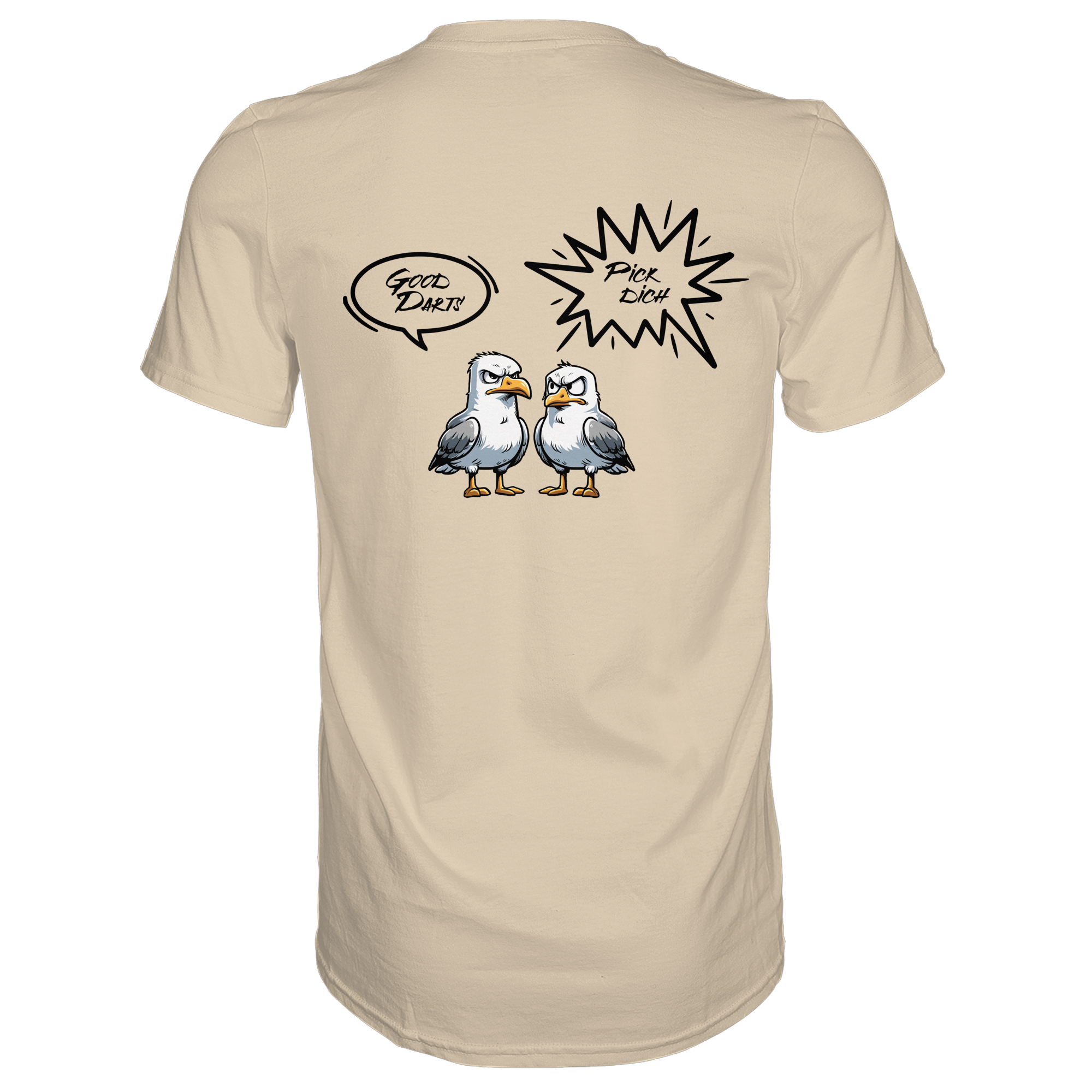 Darts-T-Shirt Motiv "Pick Dich" (Druck hinten)