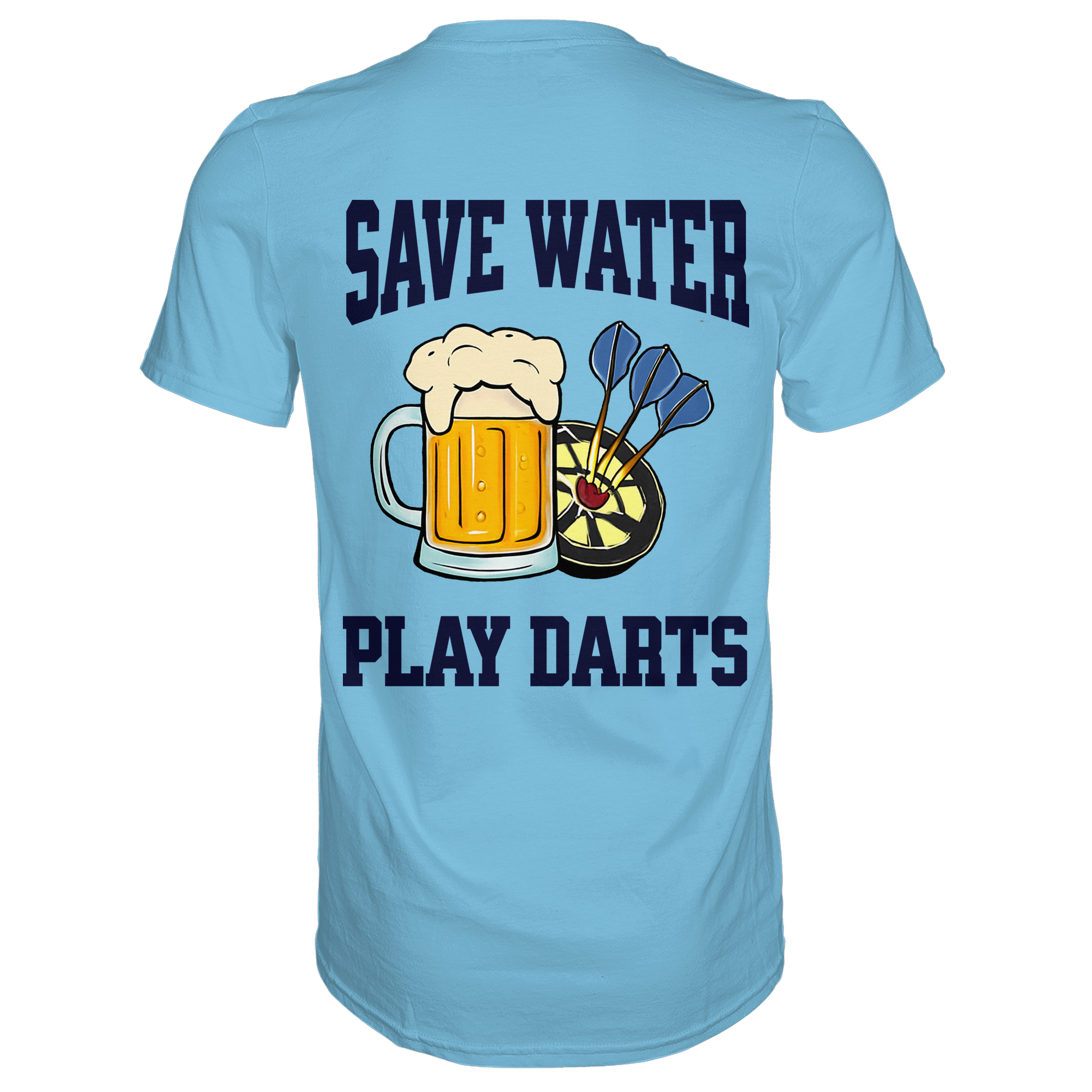 Darts-T-Shirt Motiv "Save Water" (Druck hinten)