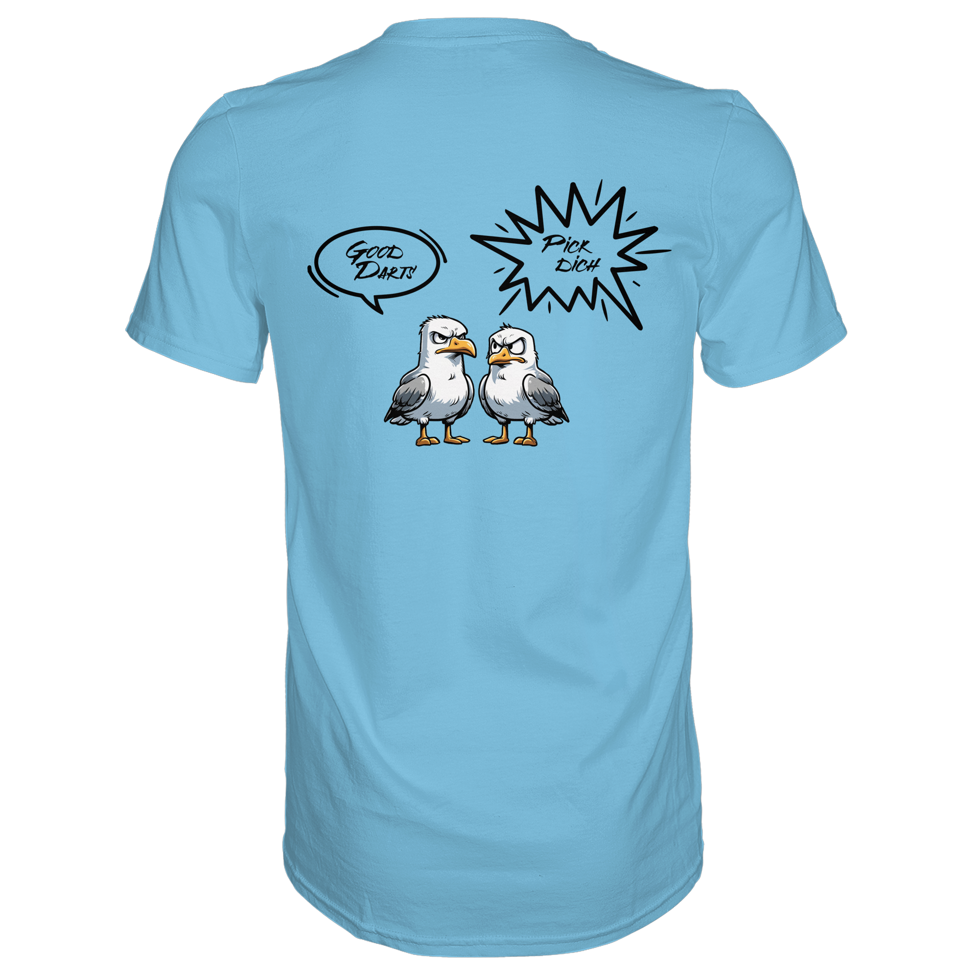 Darts-T-Shirt Motiv "Pick Dich" (Druck hinten)