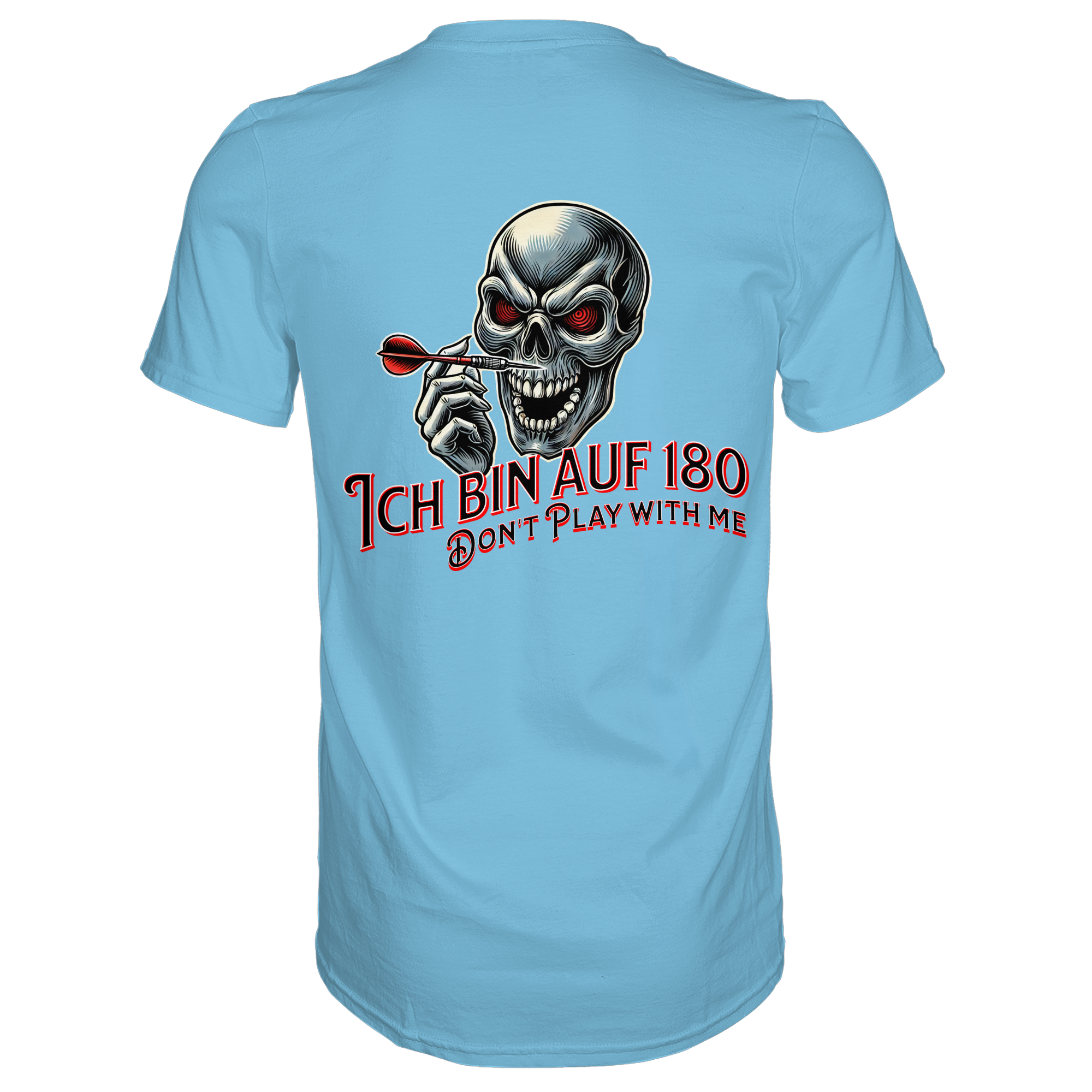 Darts-T-Shirt Motiv "Auf 180" (Druck hinten)